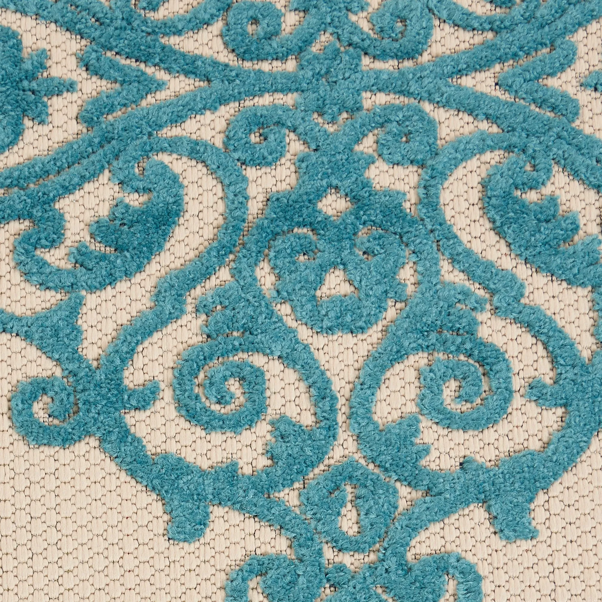 Nourison Aloha Modern Medallion Scroll Indoor / Outdoor Area Rug