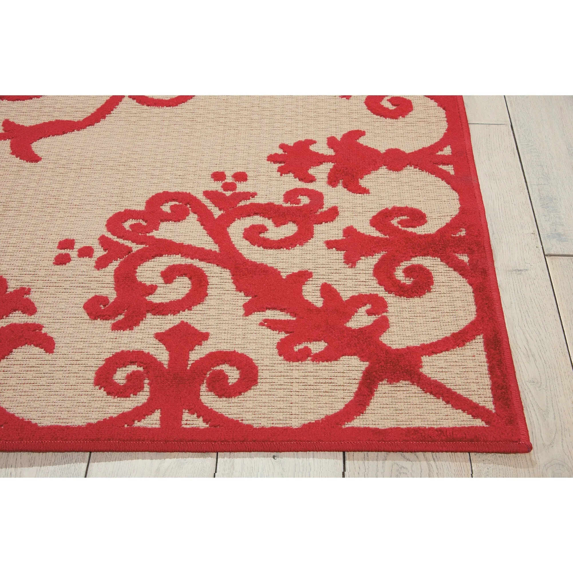 Nourison Aloha Modern Medallion Scroll Indoor / Outdoor Area Rug