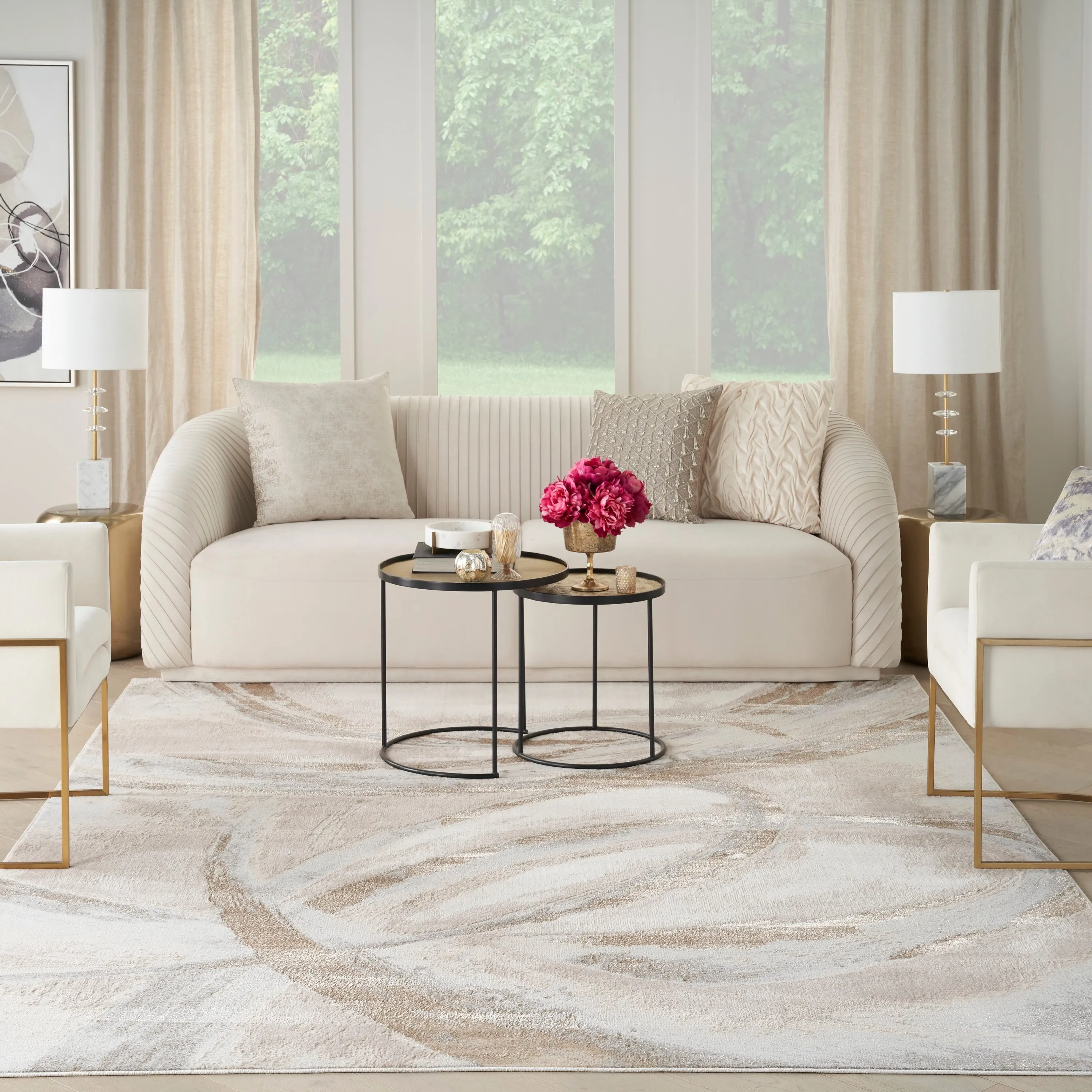 Nourison Brushstrokes Indoor only Abstract Area Rug