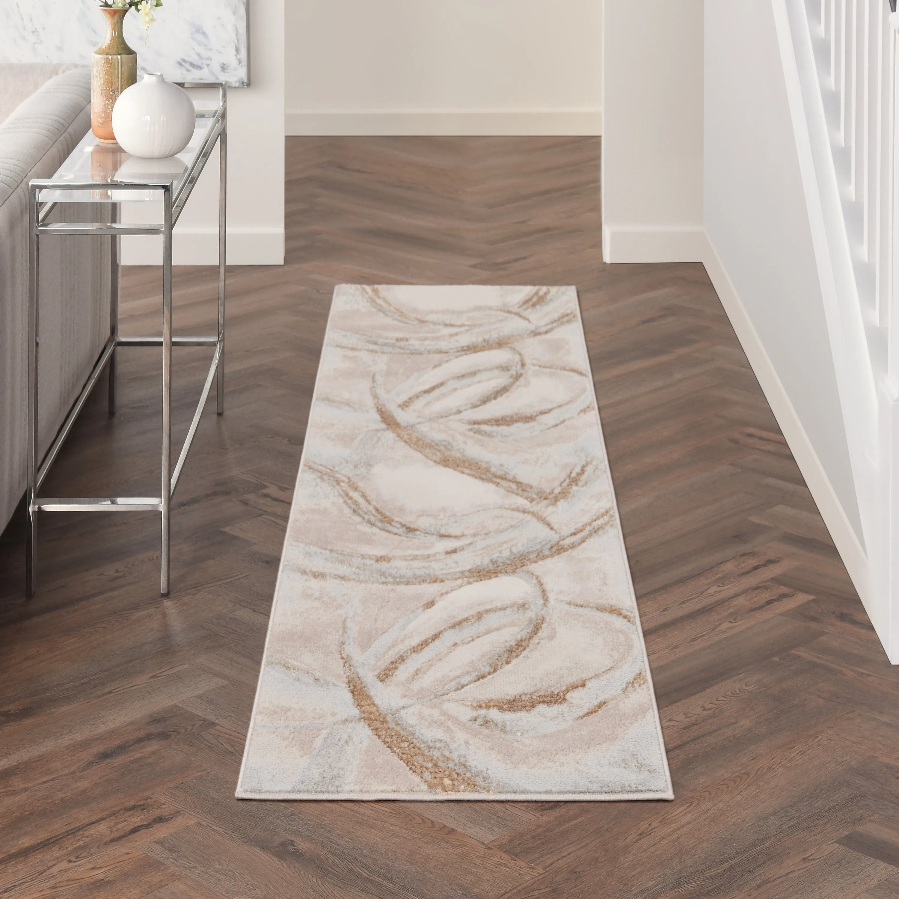 Nourison Brushstrokes Indoor only Abstract Area Rug
