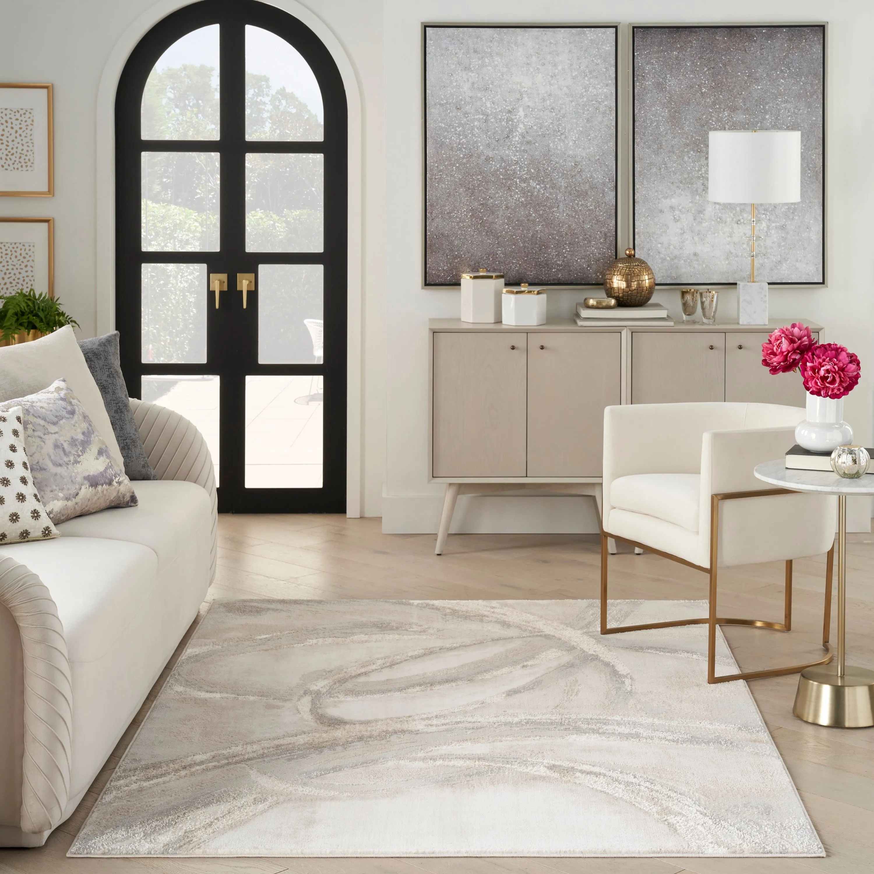 Nourison Brushstrokes Indoor only Abstract Area Rug