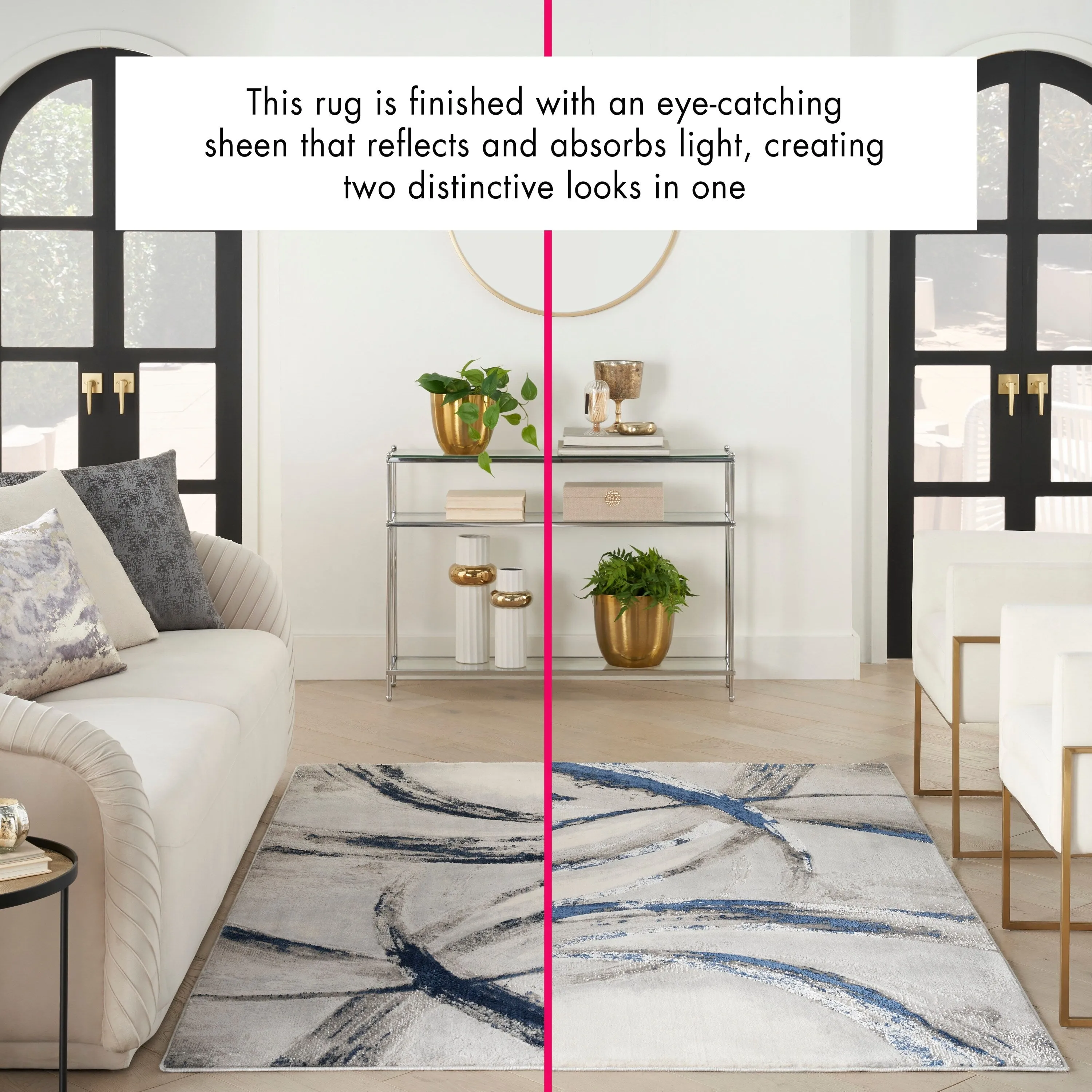 Nourison Brushstrokes Indoor only Abstract Area Rug