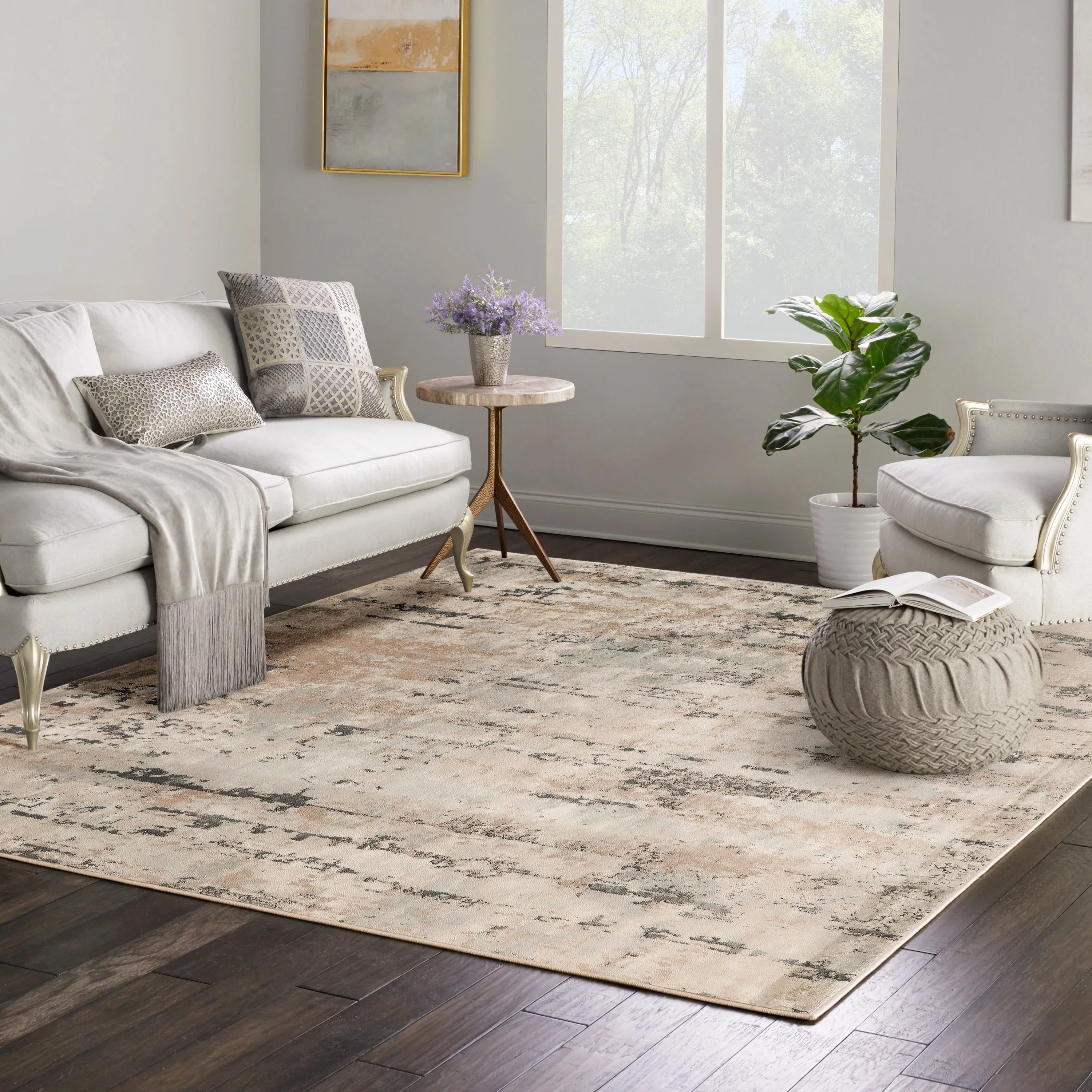 Nourison Concerto Modern Abstract Distressed Area Rug