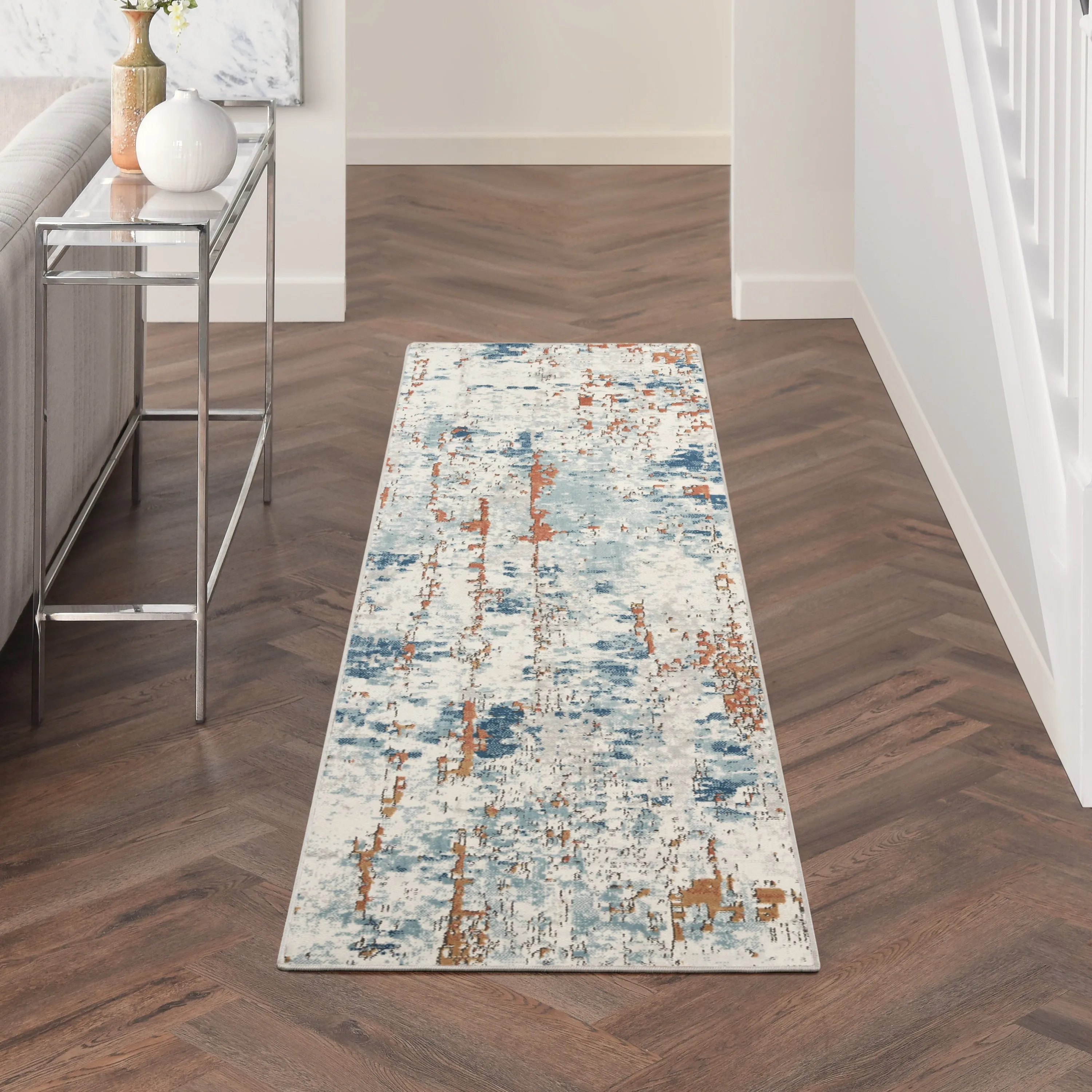 Nourison Concerto Modern Abstract Distressed Area Rug