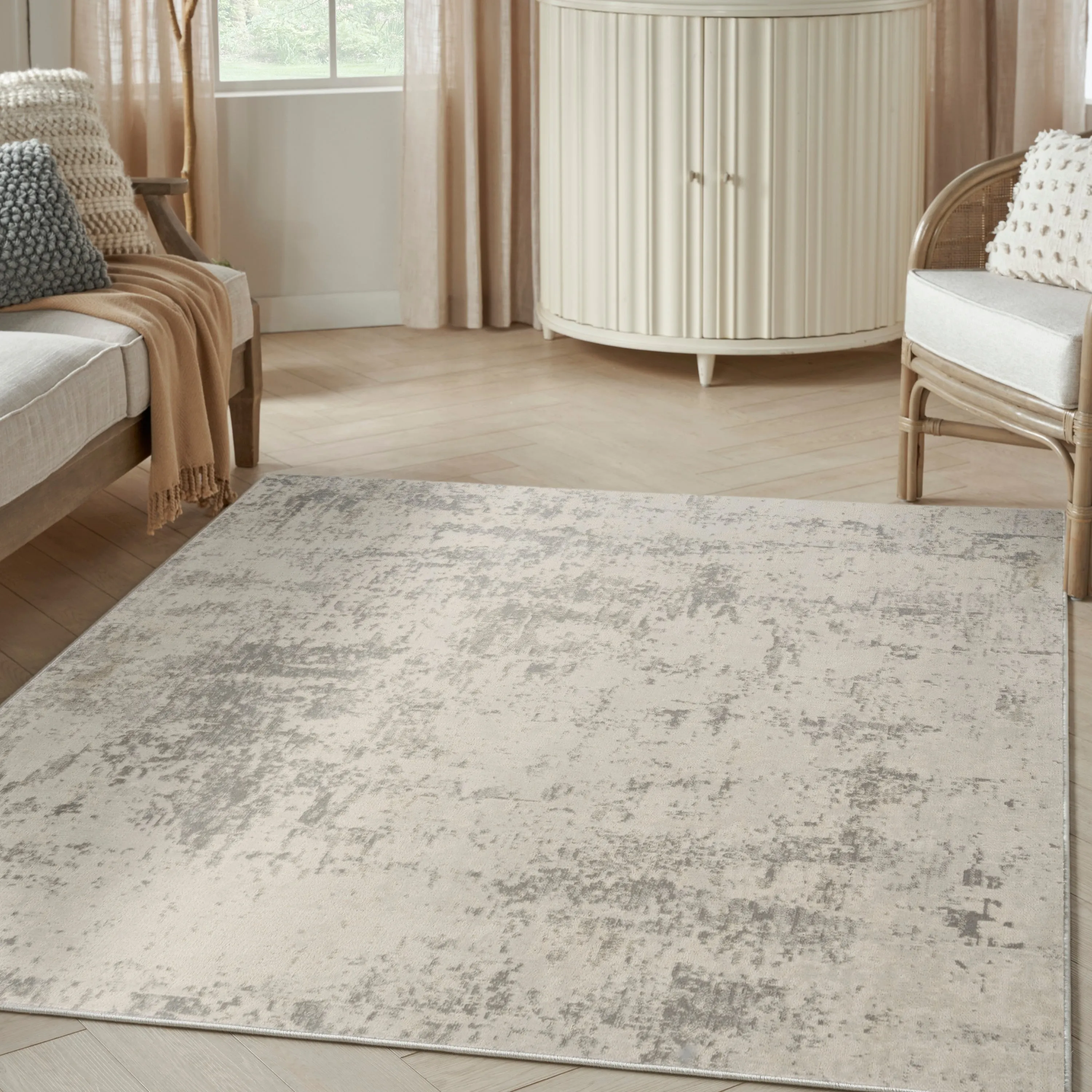Nourison Concerto Modern Abstract Distressed Area Rug