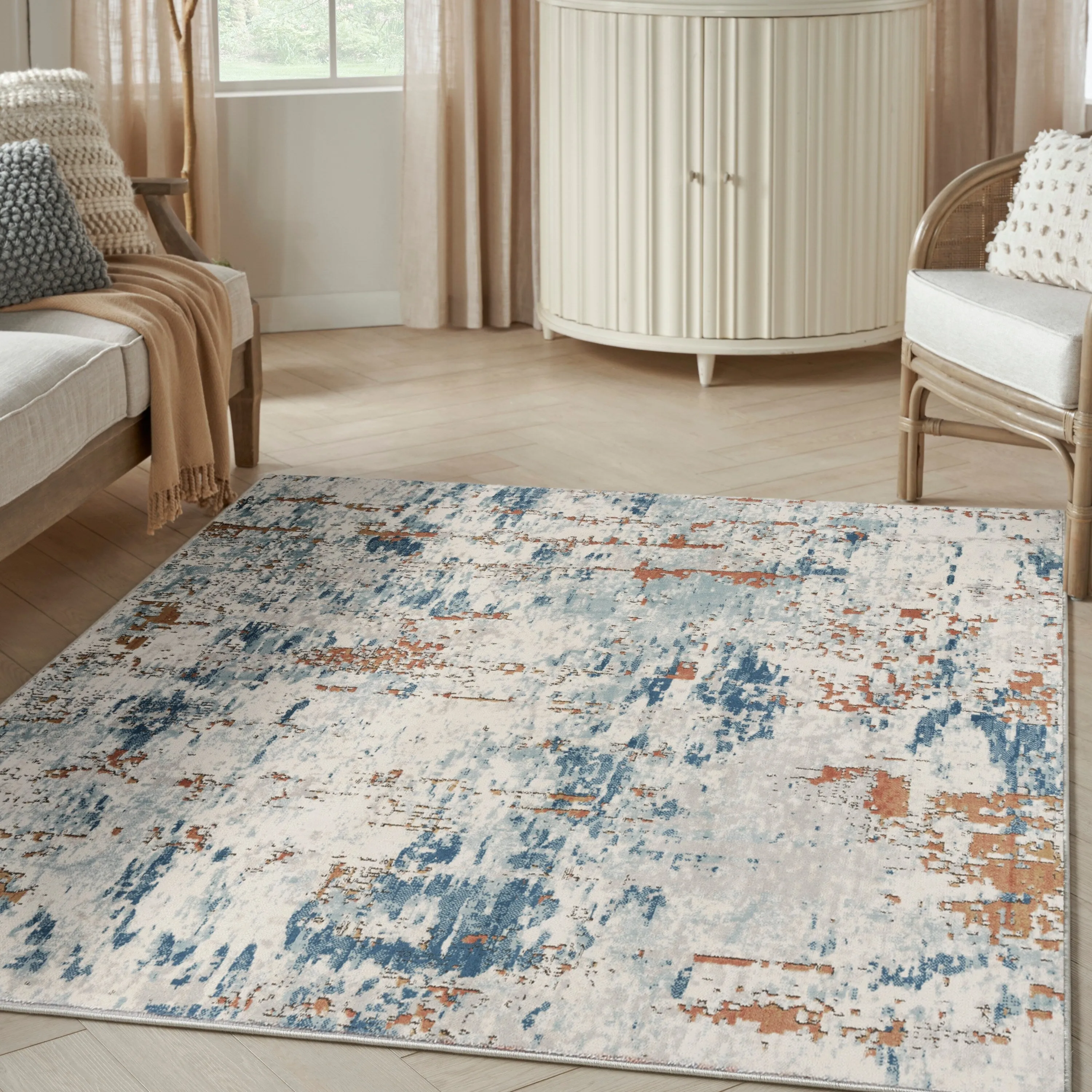 Nourison Concerto Modern Abstract Distressed Area Rug