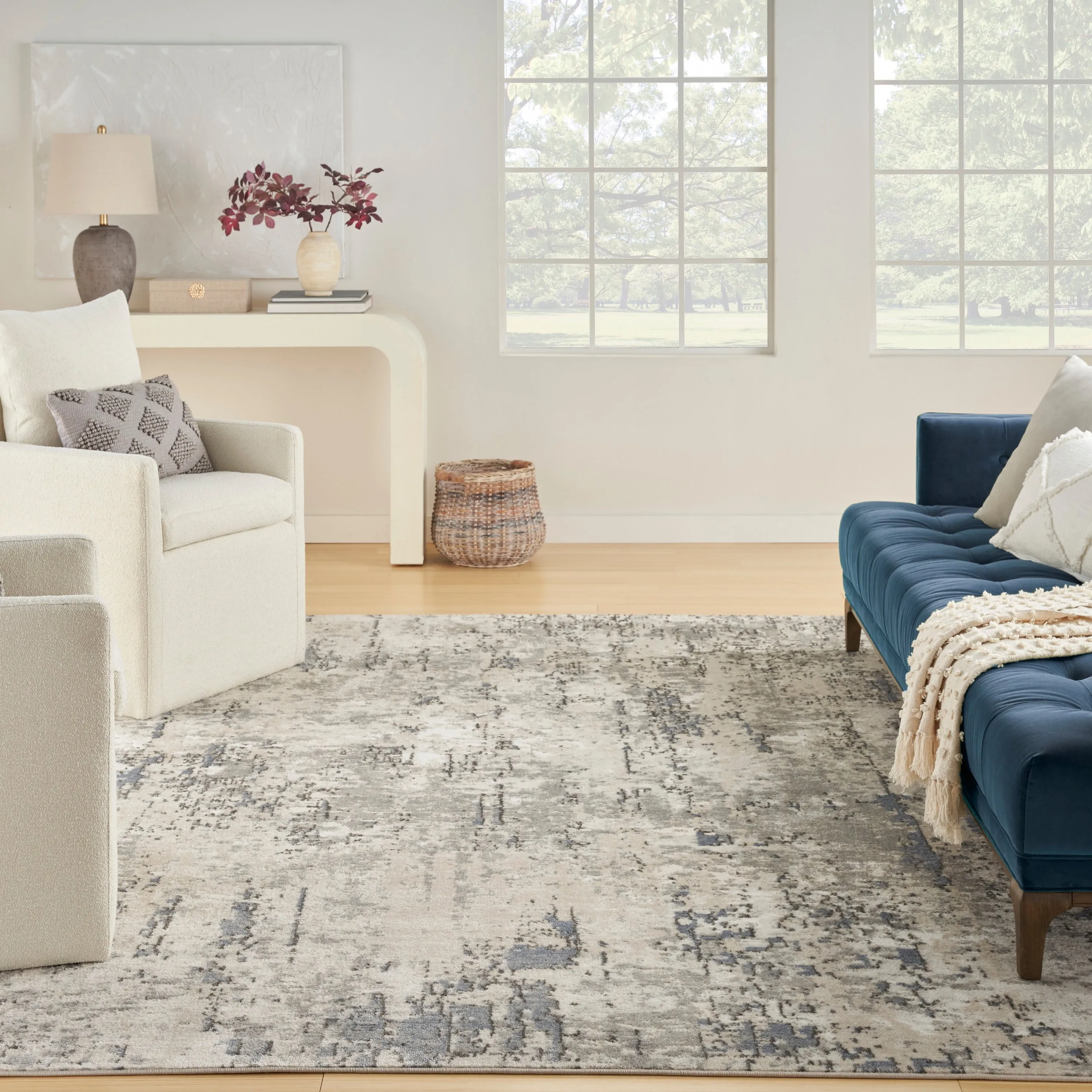 Nourison Concerto Modern Abstract Distressed Area Rug