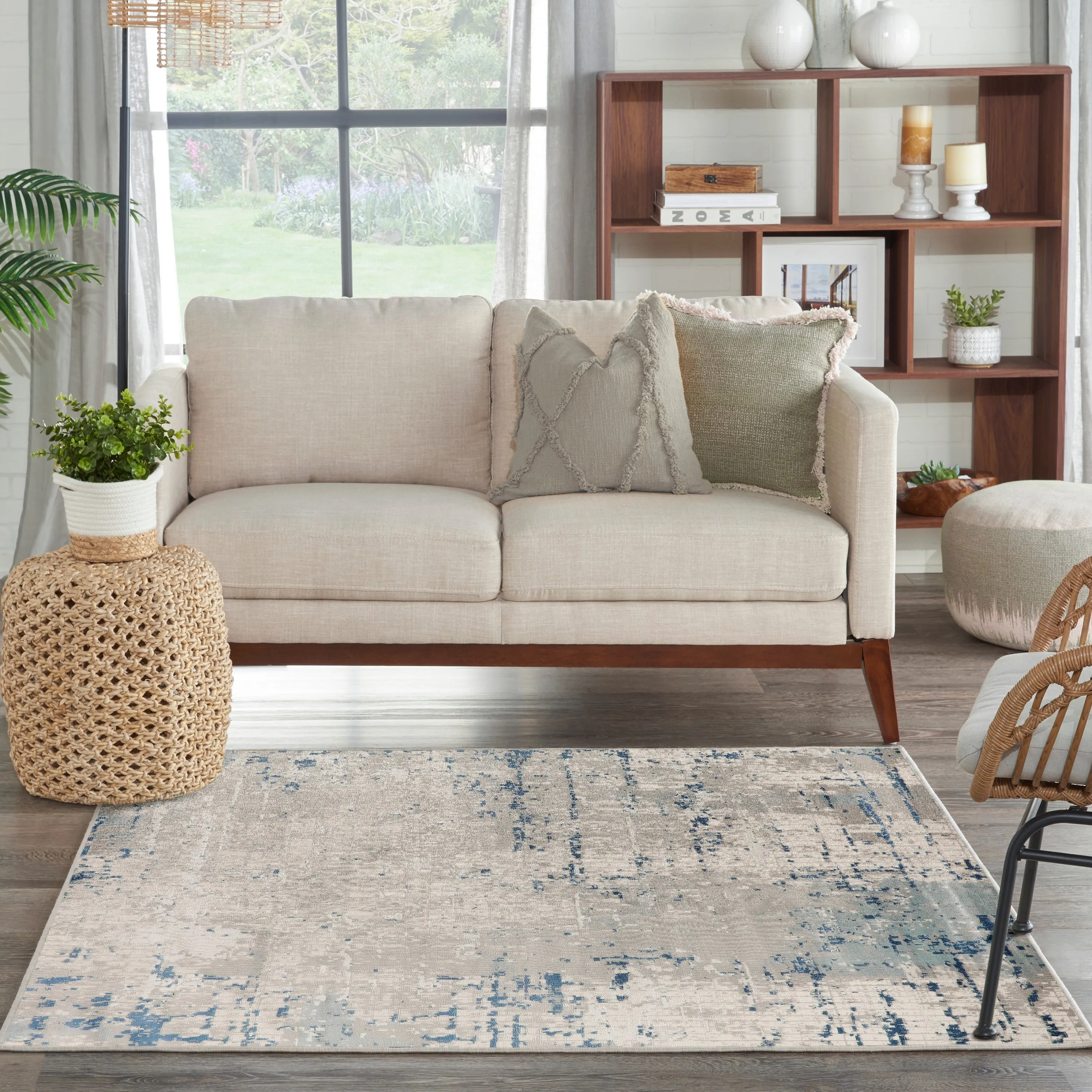 Nourison Concerto Modern Abstract Distressed Area Rug