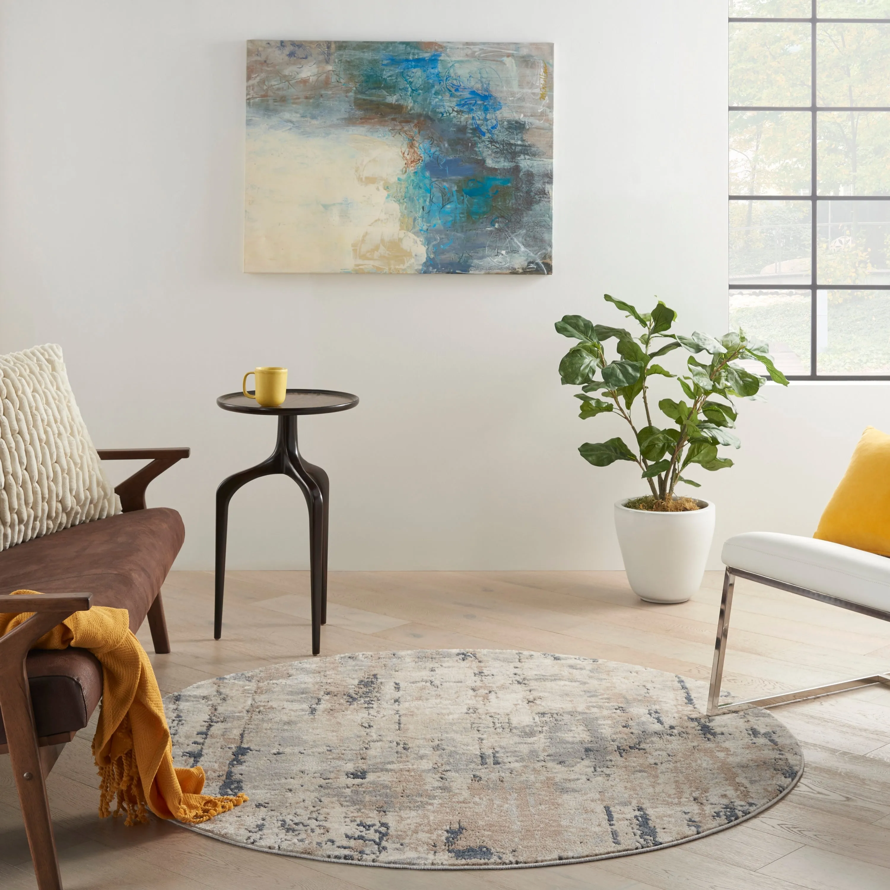 Nourison Concerto Modern Abstract Distressed Area Rug