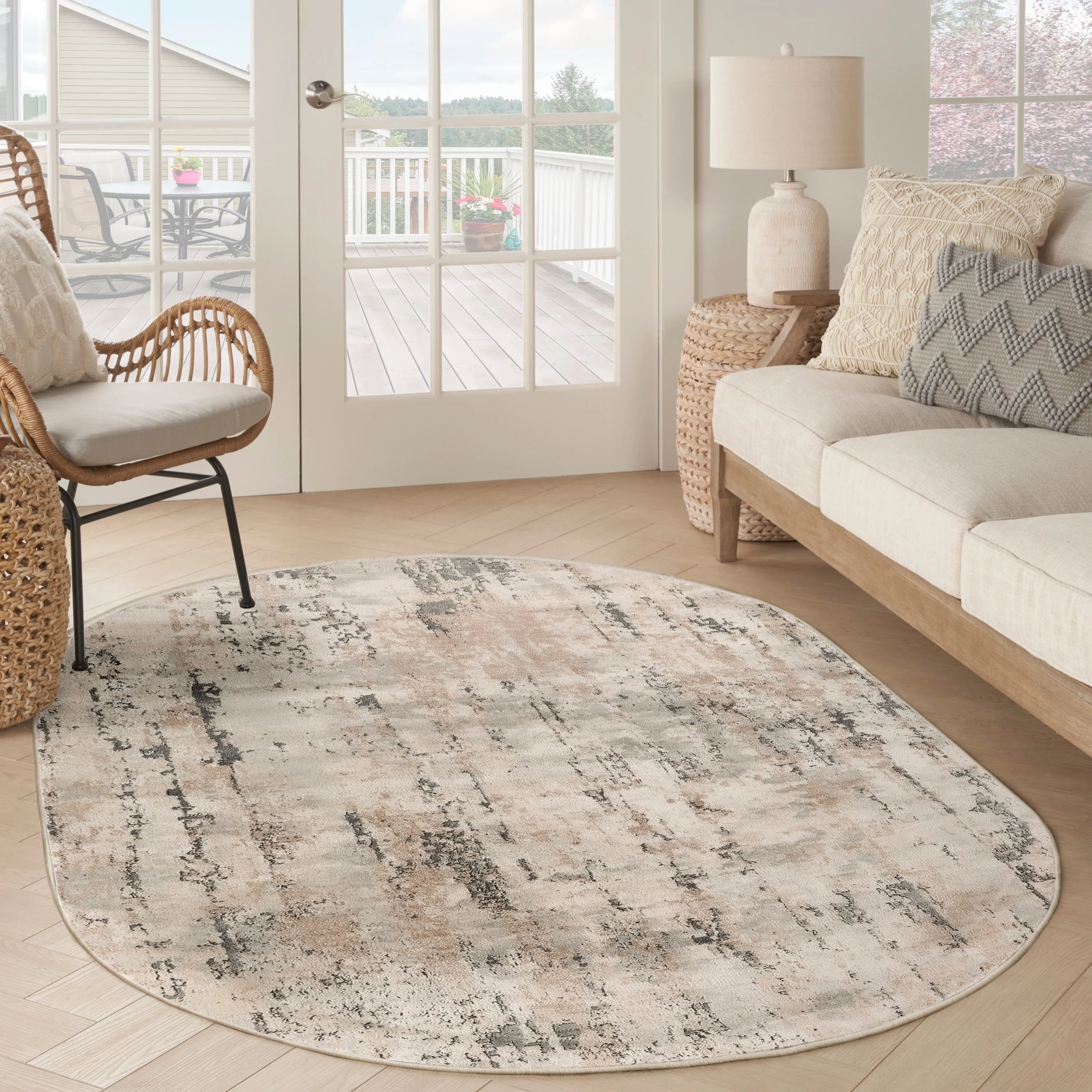 Nourison Concerto Modern Abstract Distressed Area Rug