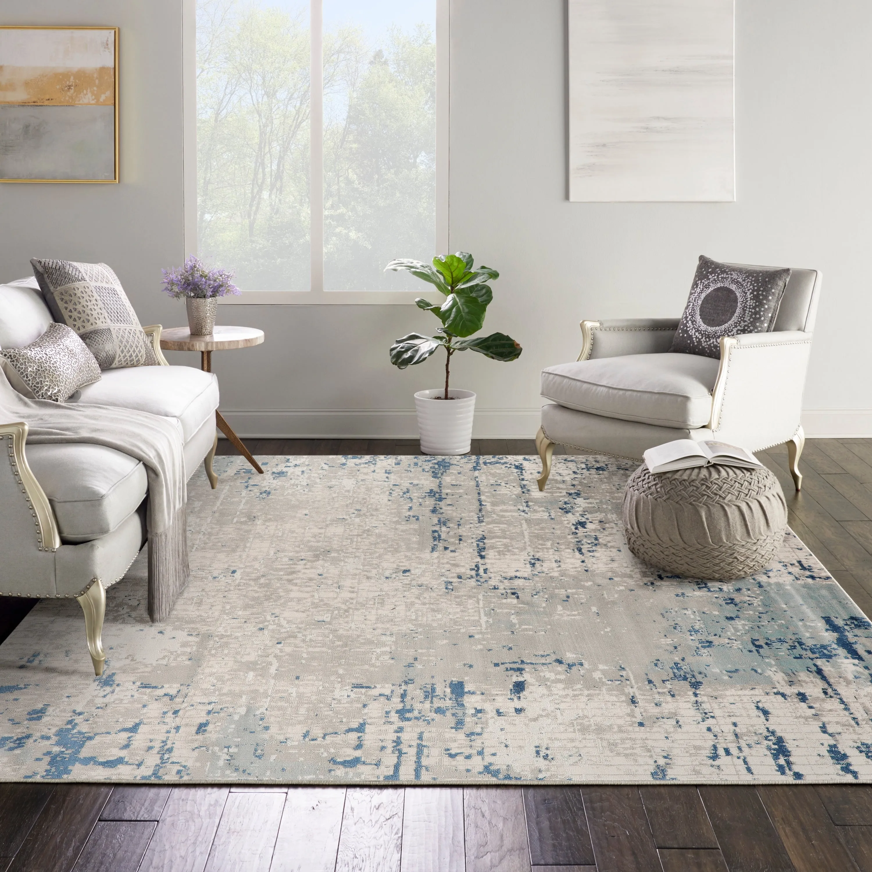 Nourison Concerto Modern Abstract Distressed Area Rug
