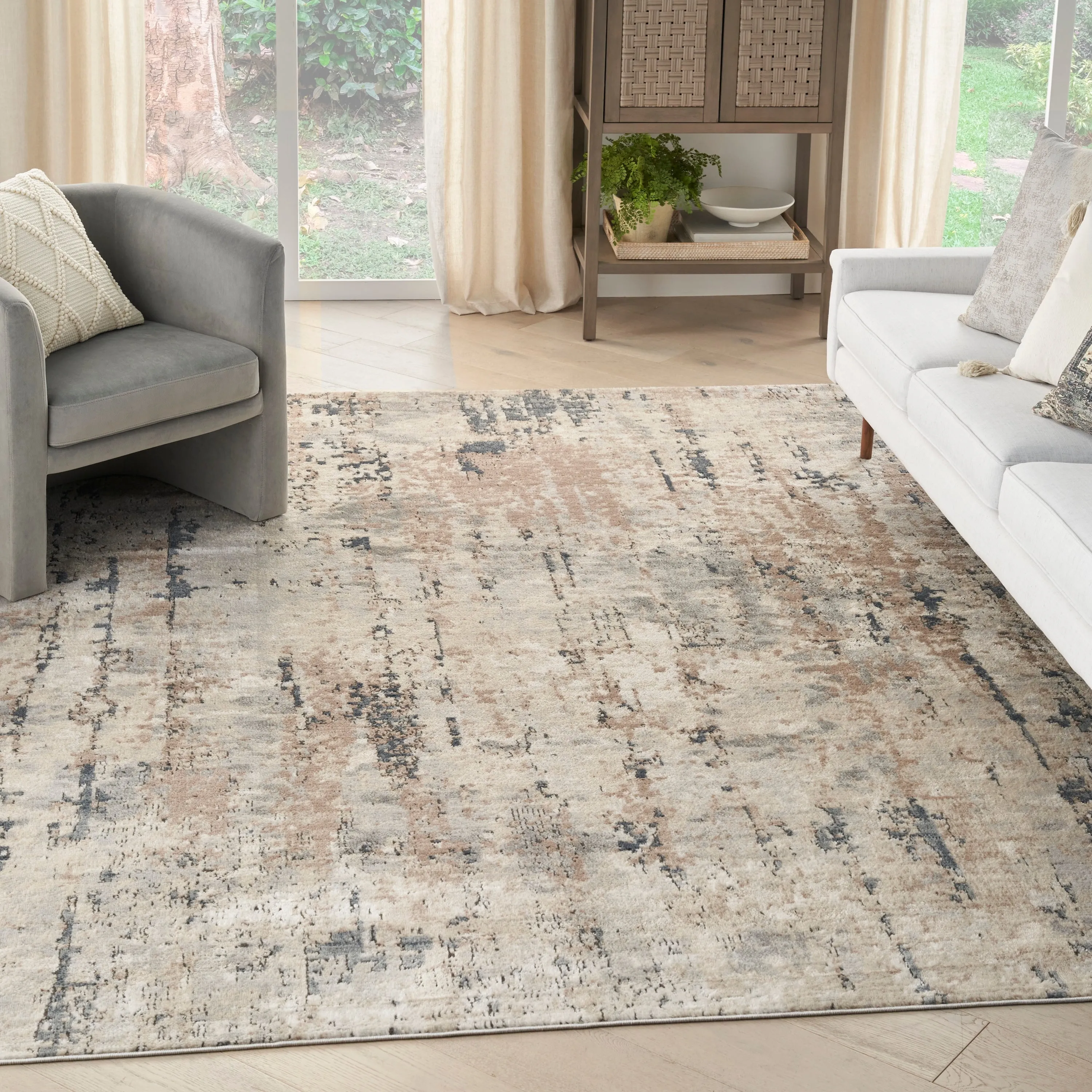 Nourison Concerto Modern Abstract Distressed Area Rug