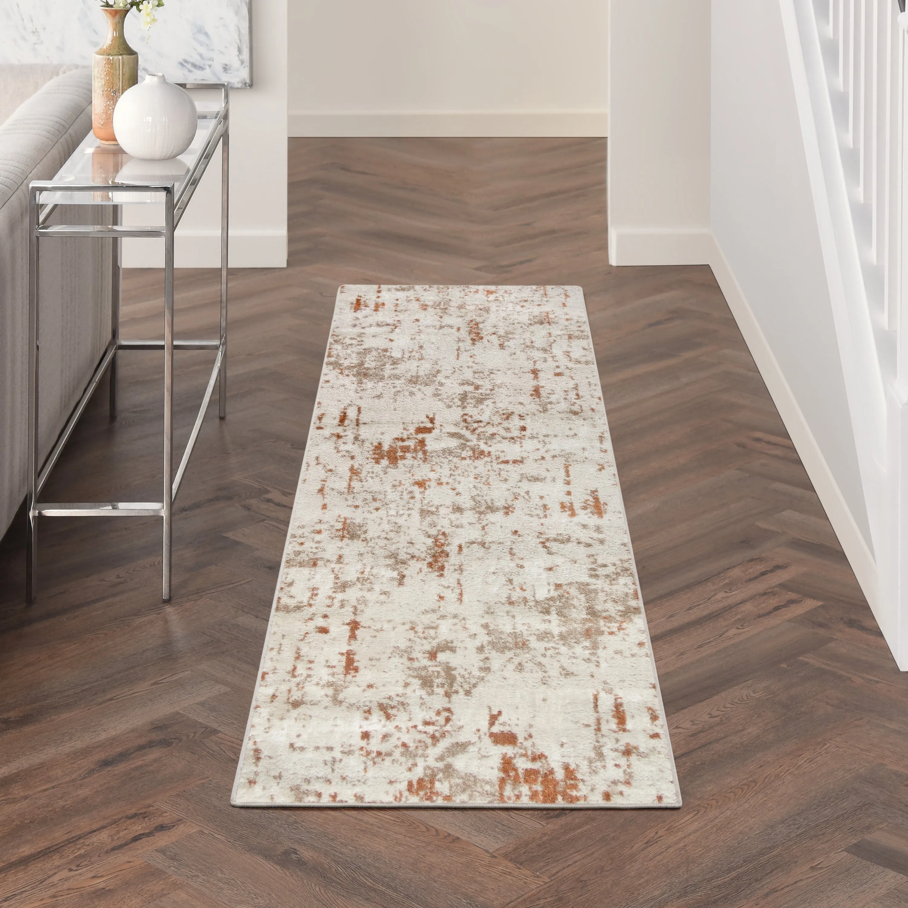 Nourison Concerto Modern Abstract Distressed Area Rug