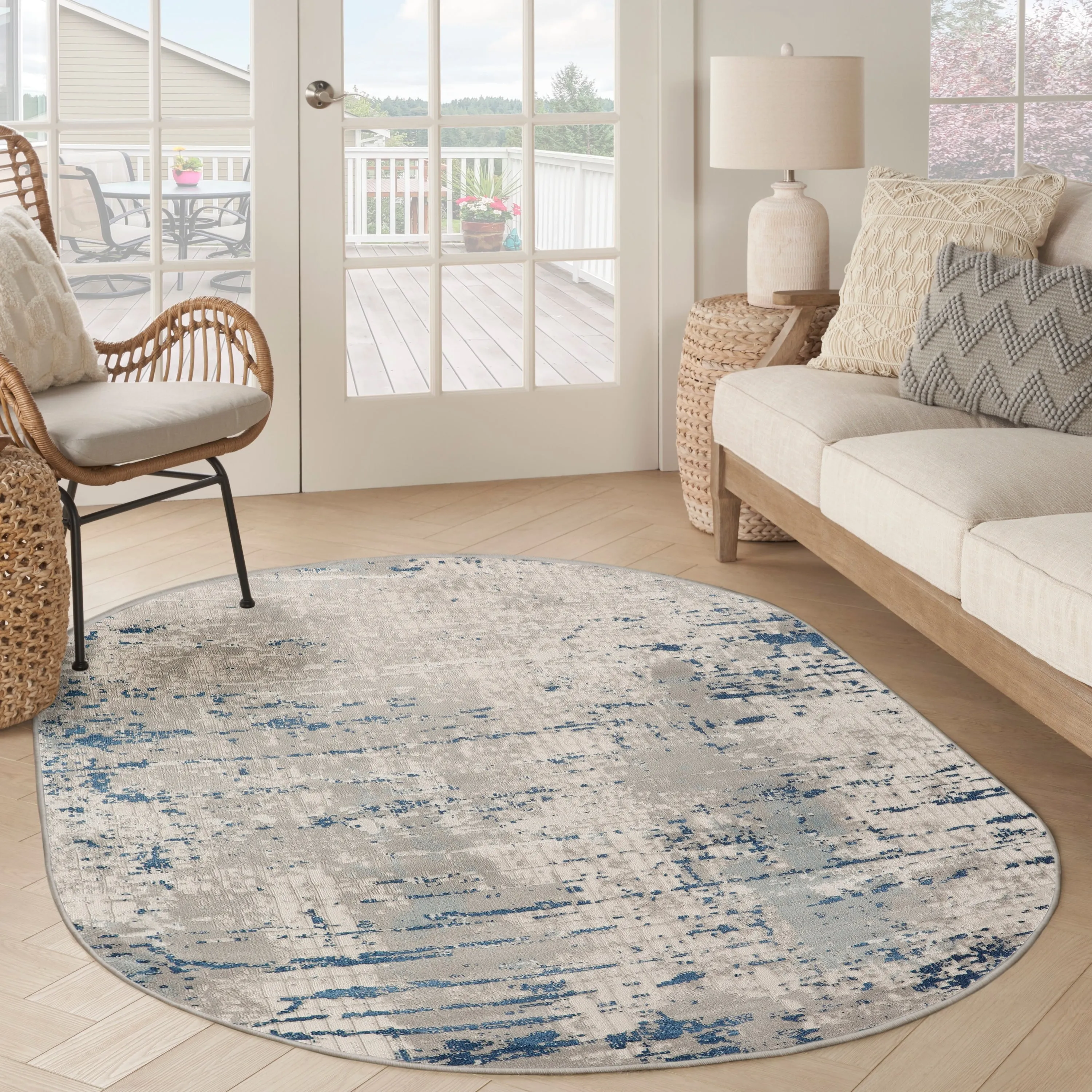 Nourison Concerto Modern Abstract Distressed Area Rug