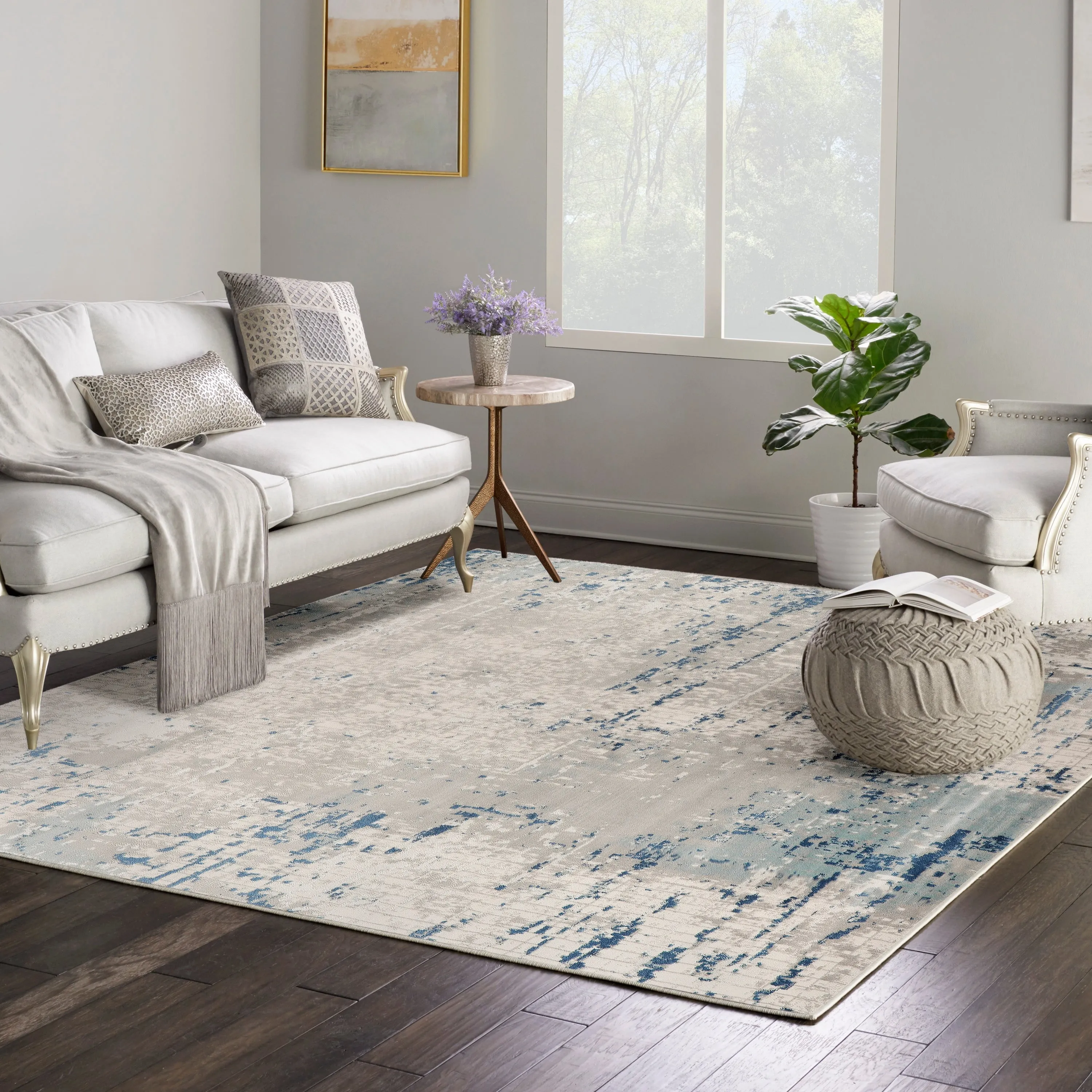 Nourison Concerto Modern Abstract Distressed Area Rug