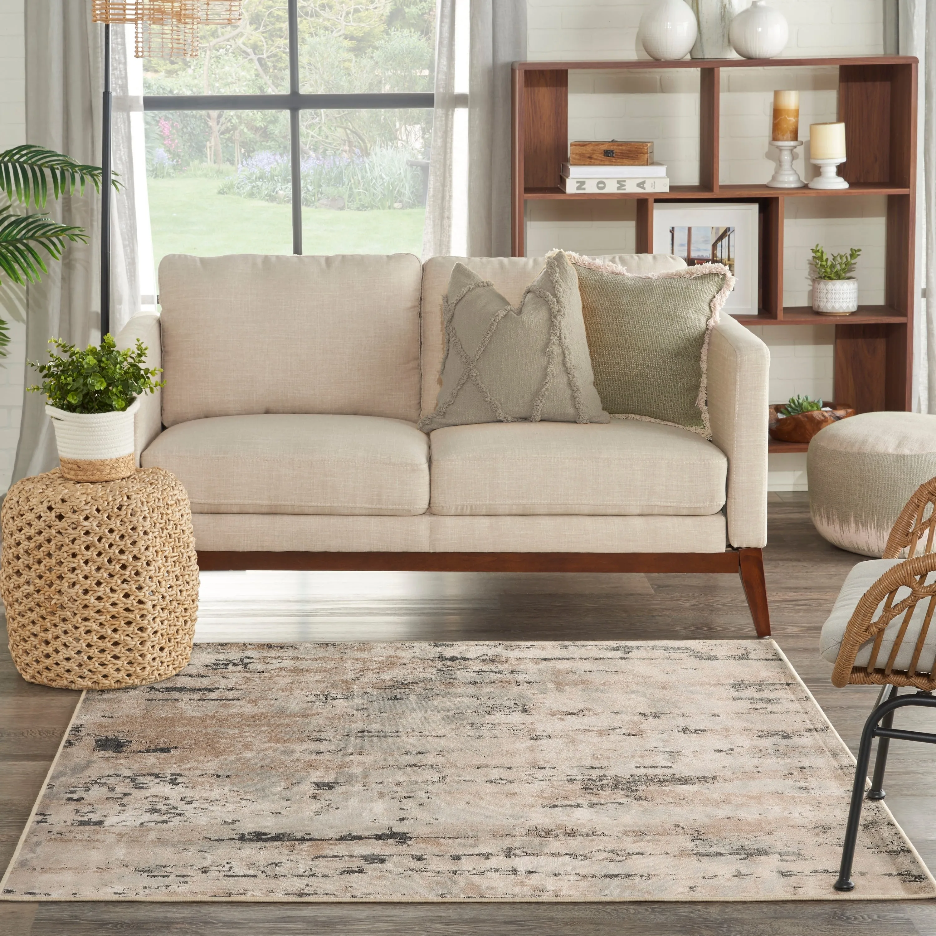 Nourison Concerto Modern Abstract Distressed Area Rug