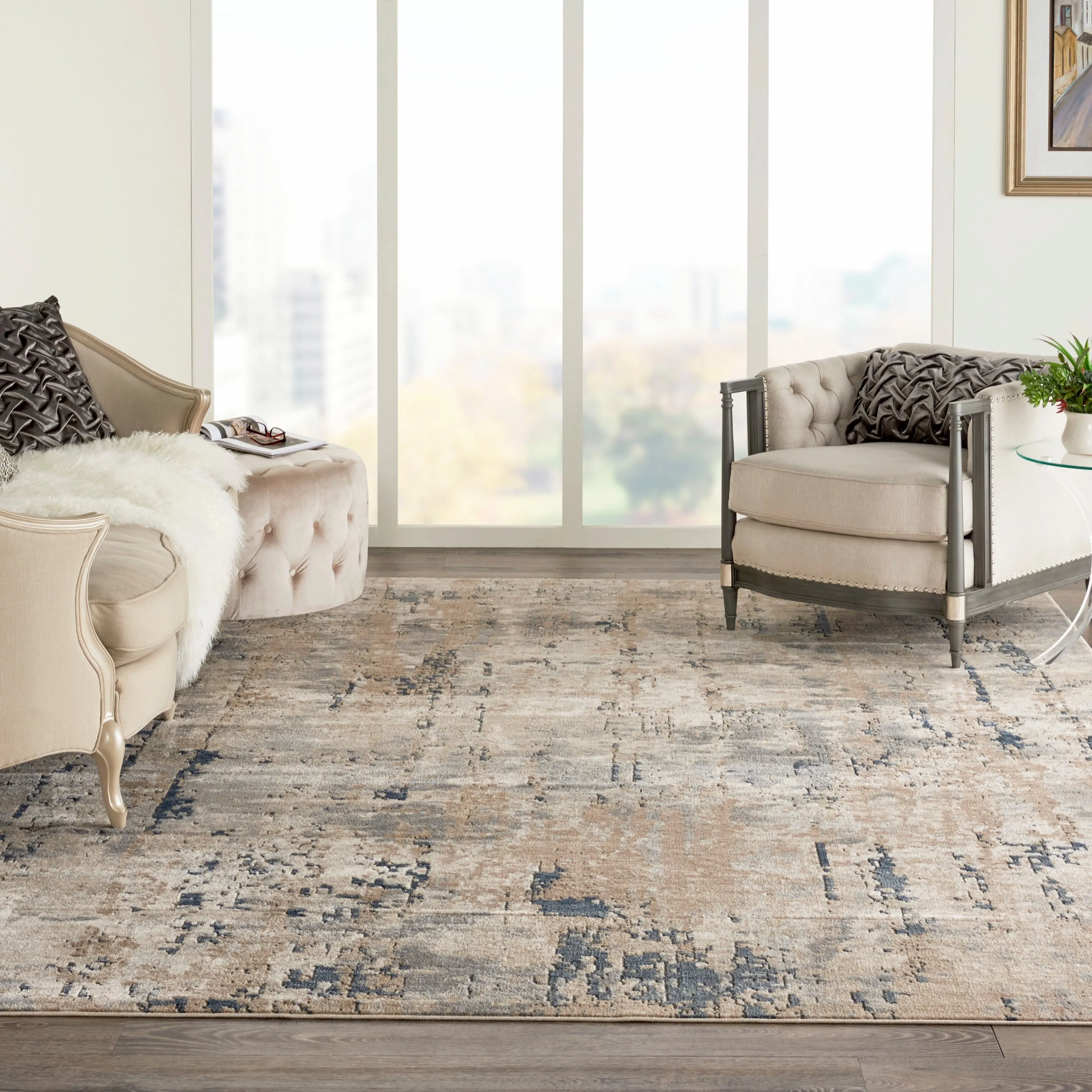 Nourison Concerto Modern Abstract Distressed Area Rug