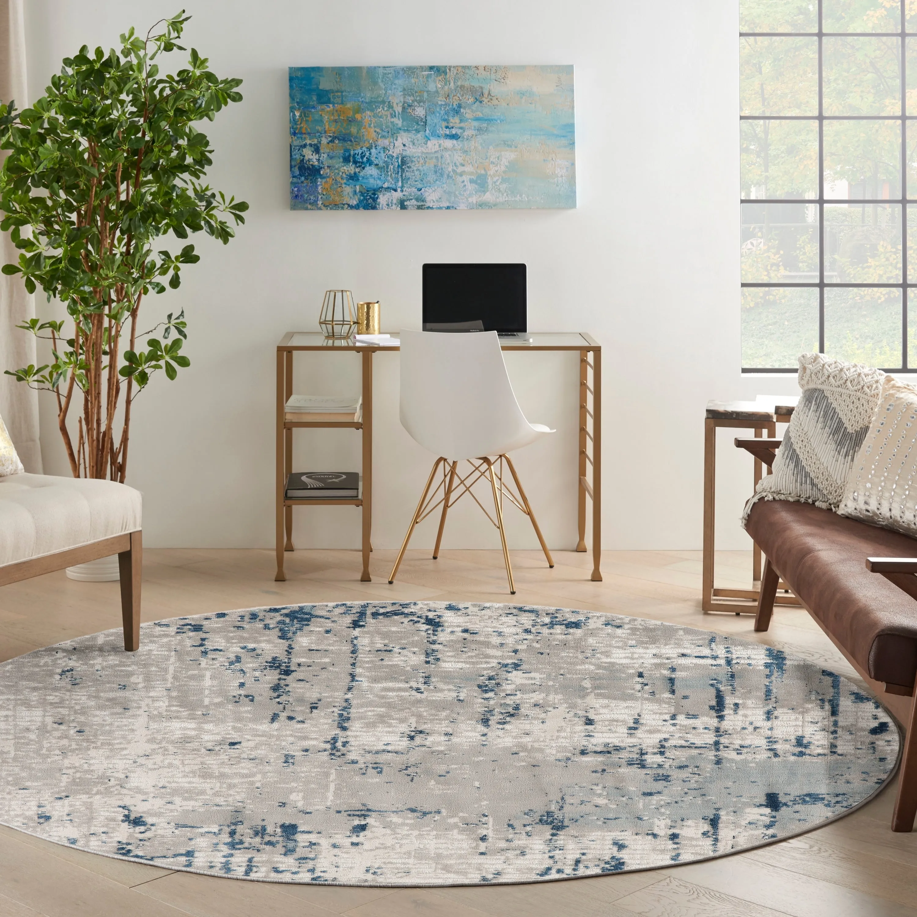 Nourison Concerto Modern Abstract Distressed Area Rug