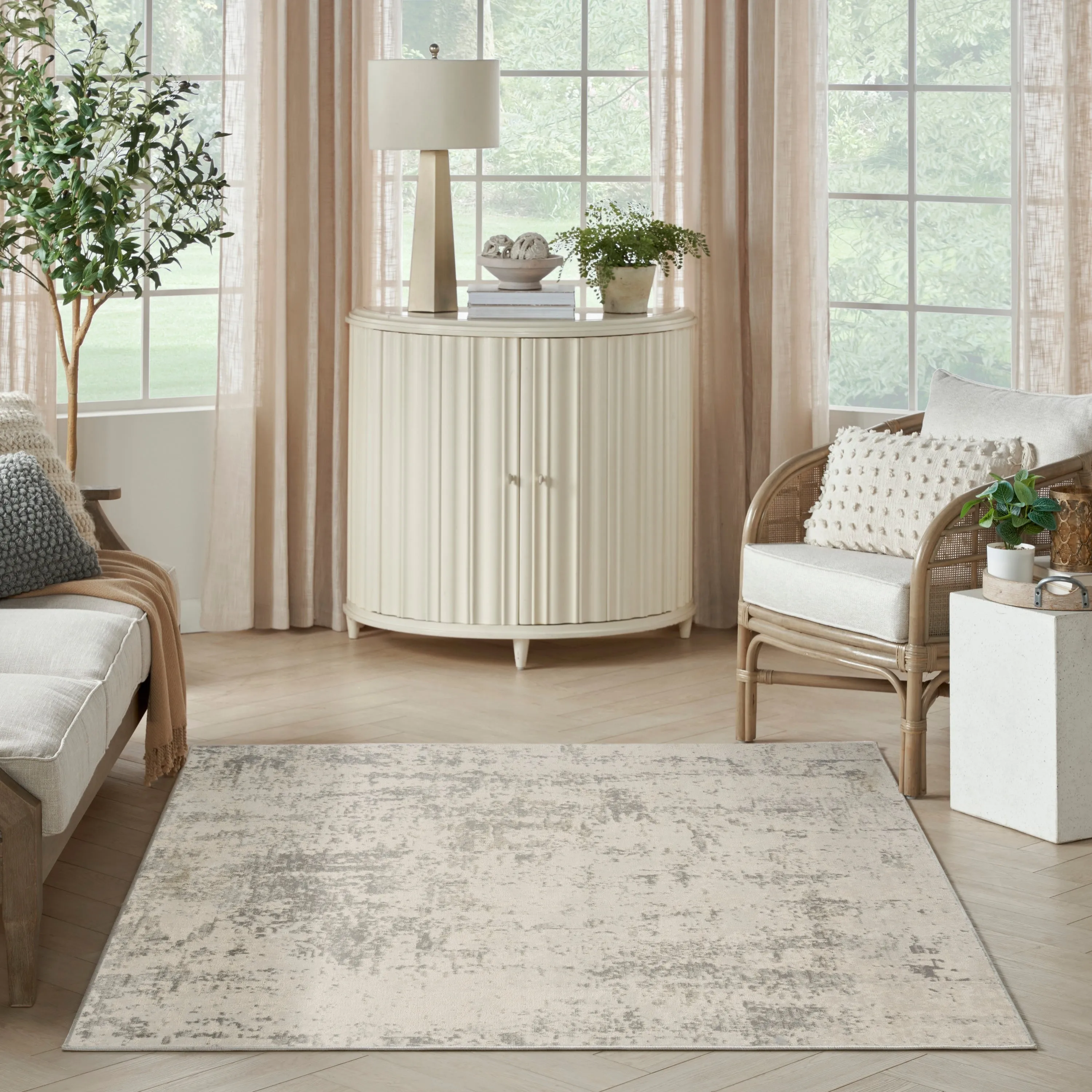 Nourison Concerto Modern Abstract Distressed Area Rug