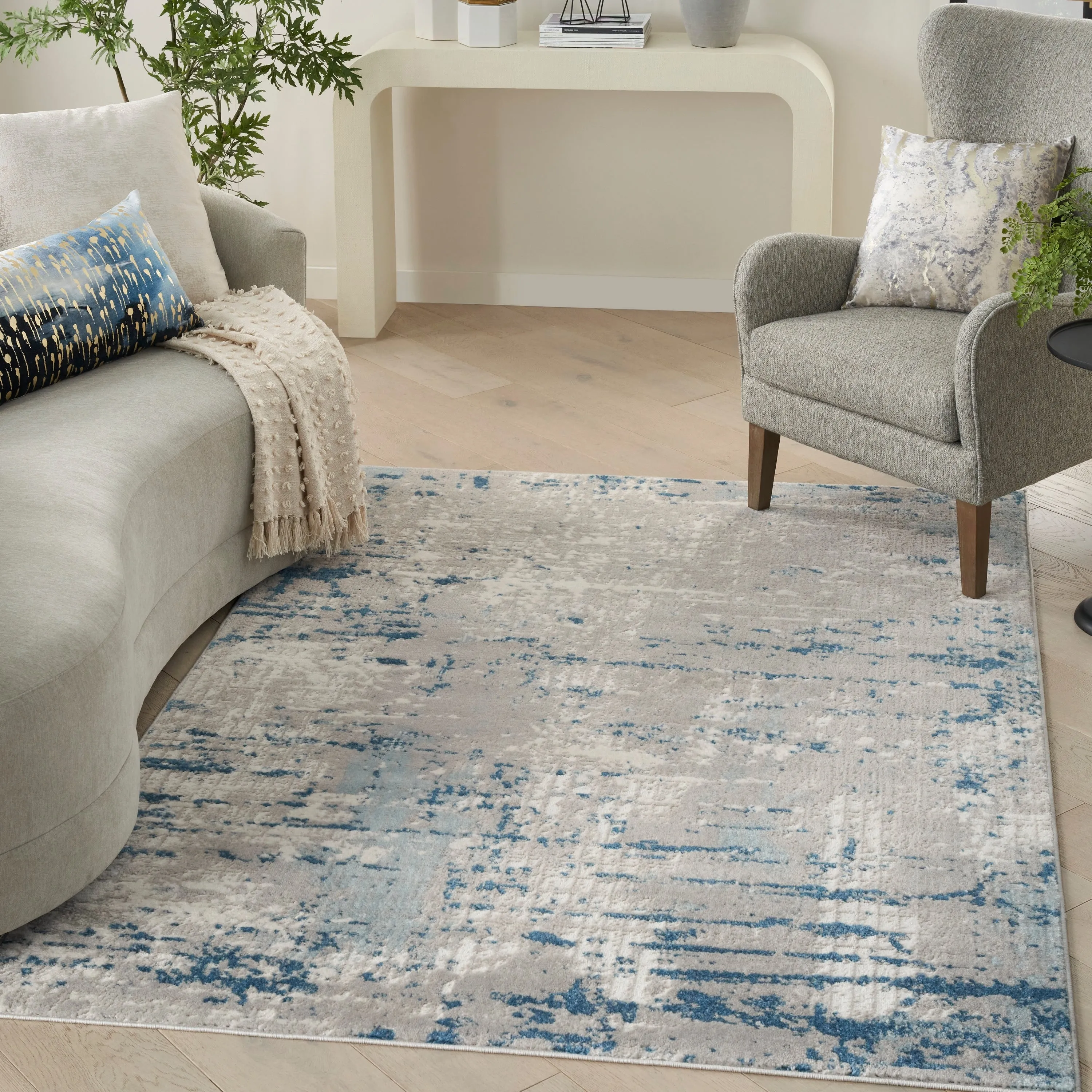 Nourison Concerto Modern Abstract Distressed Area Rug