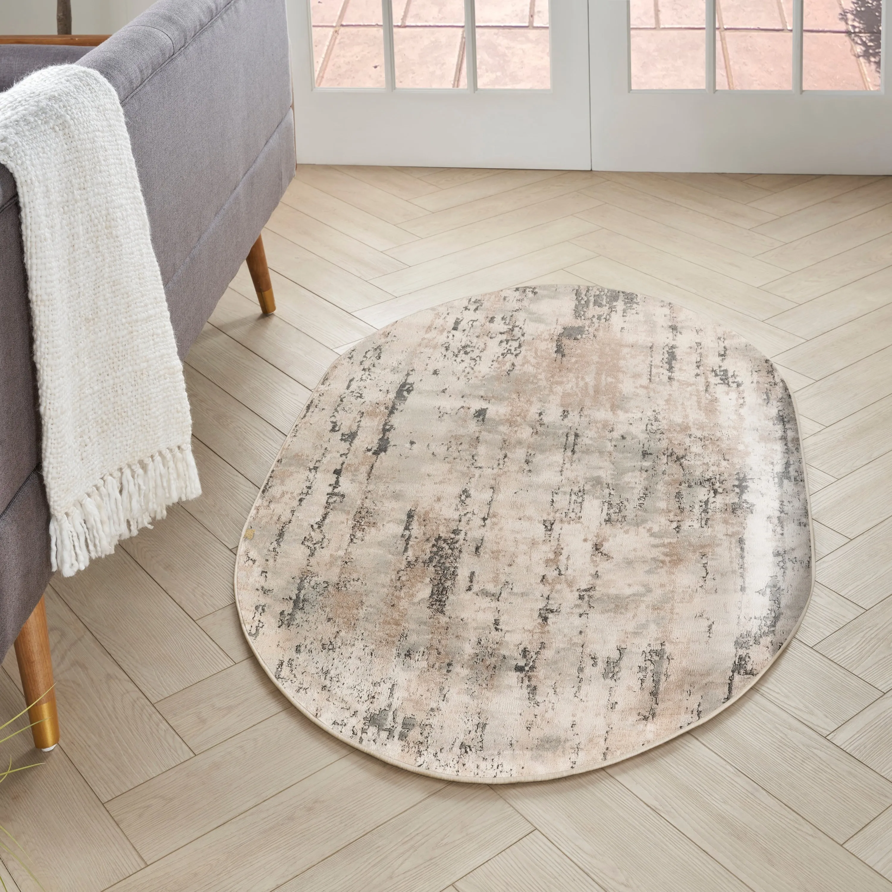 Nourison Concerto Modern Abstract Distressed Area Rug
