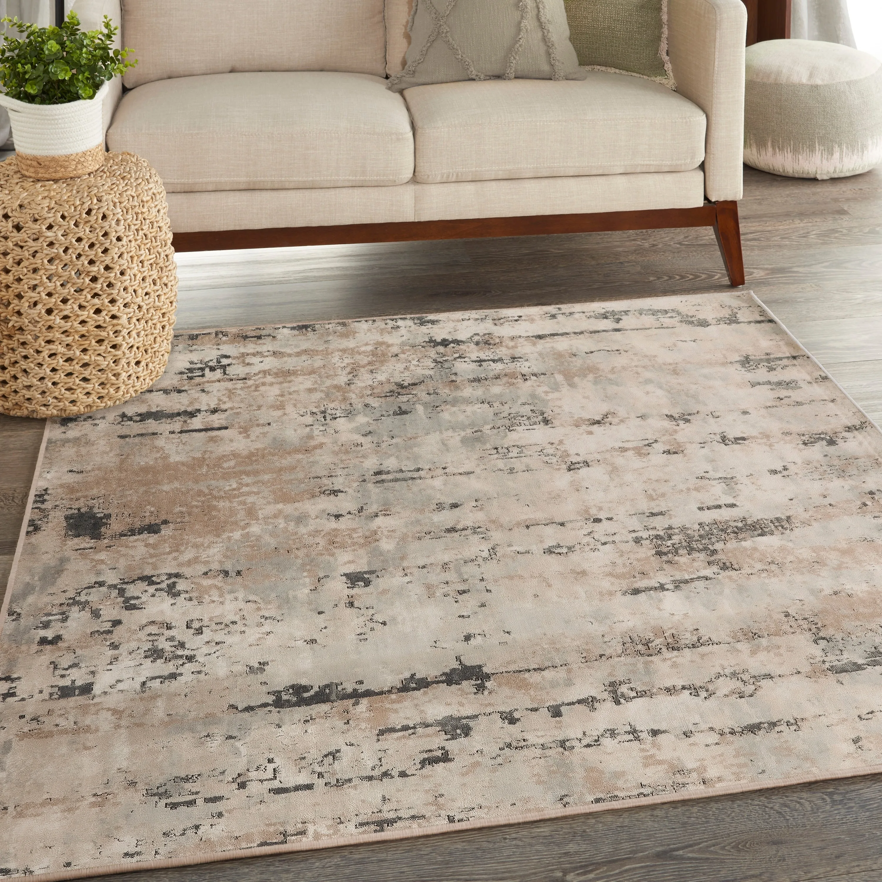 Nourison Concerto Modern Abstract Distressed Area Rug