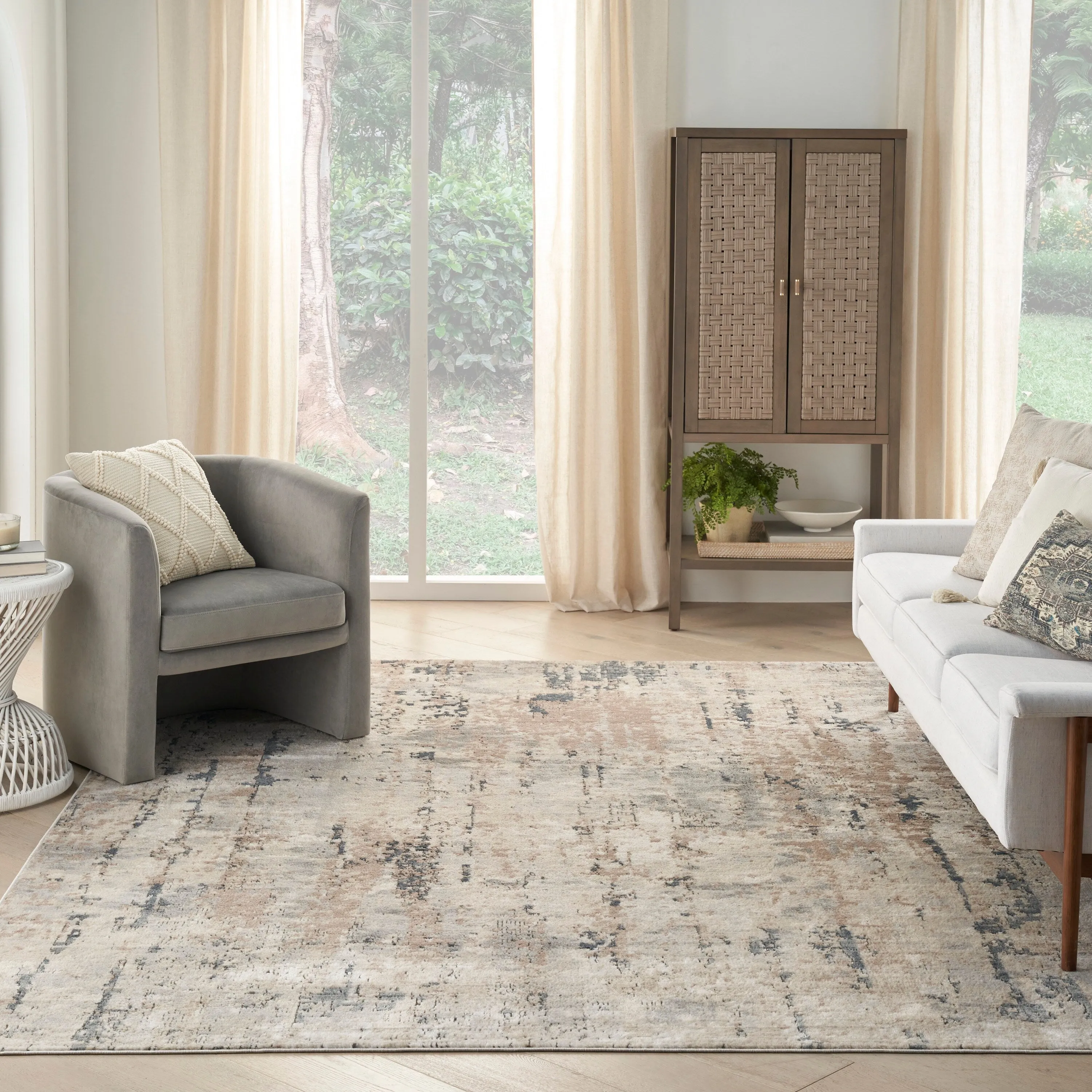 Nourison Concerto Modern Abstract Distressed Area Rug
