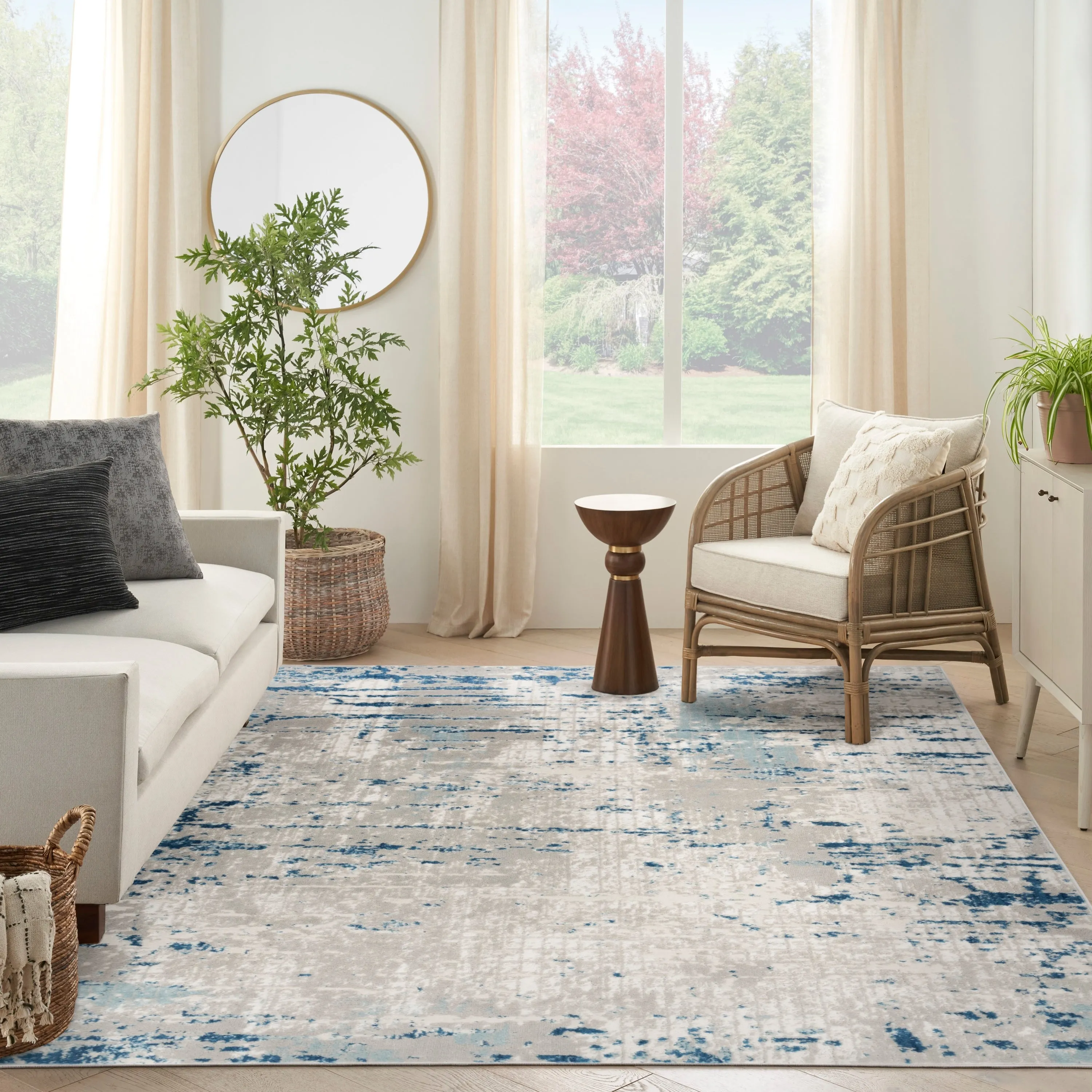 Nourison Concerto Modern Abstract Distressed Area Rug