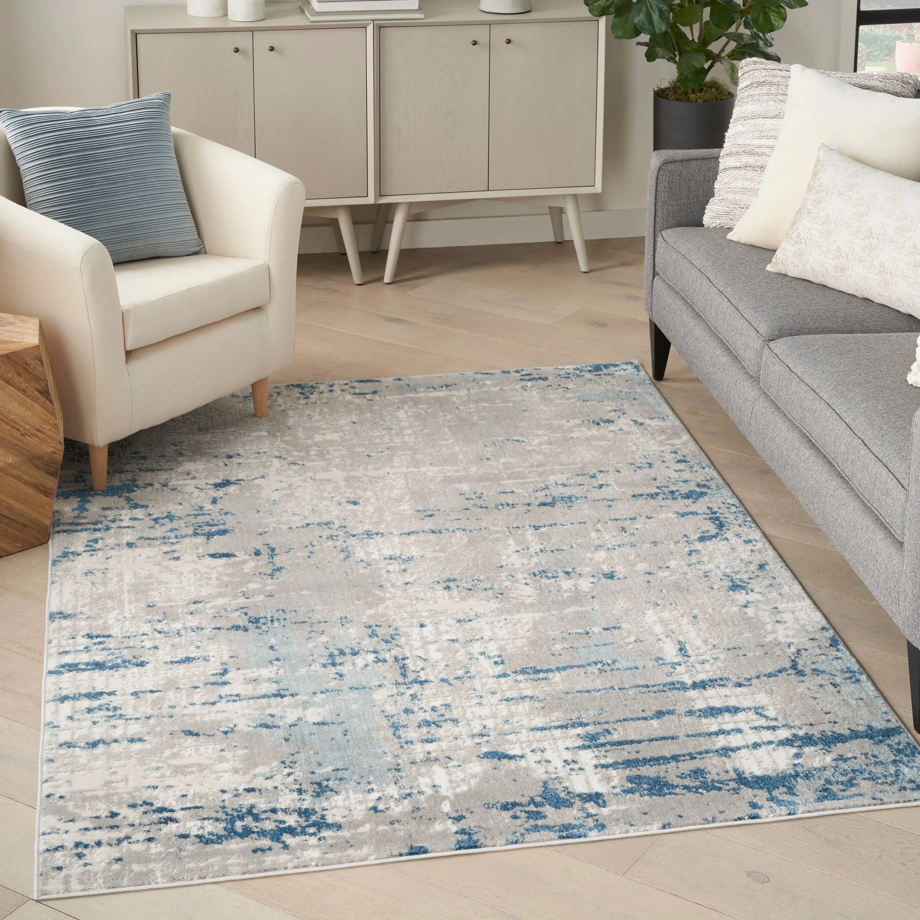 Nourison Concerto Modern Abstract Distressed Area Rug