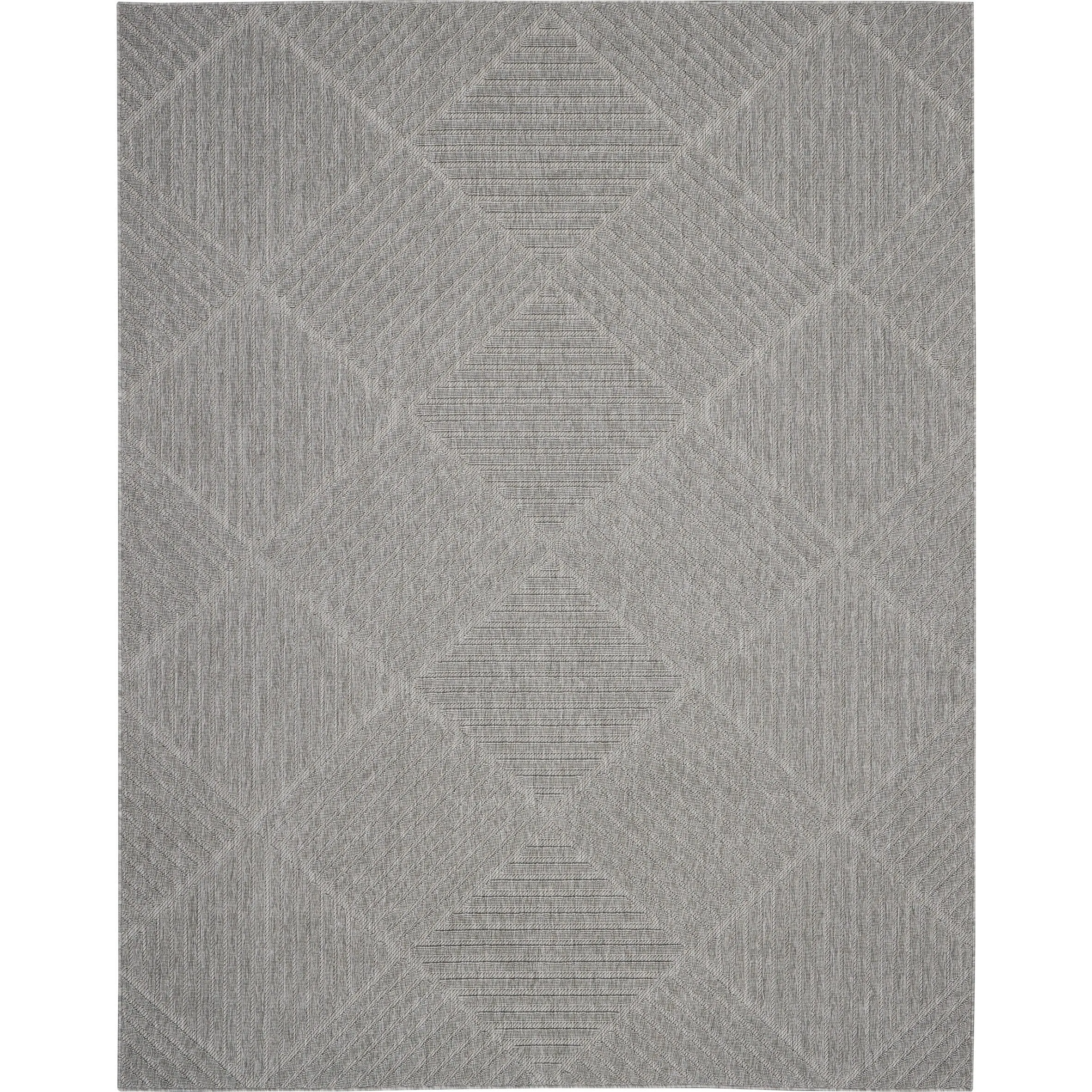 Nourison Palamos Textured Geometric Stripes Indoor/ Outdoor Area Rug