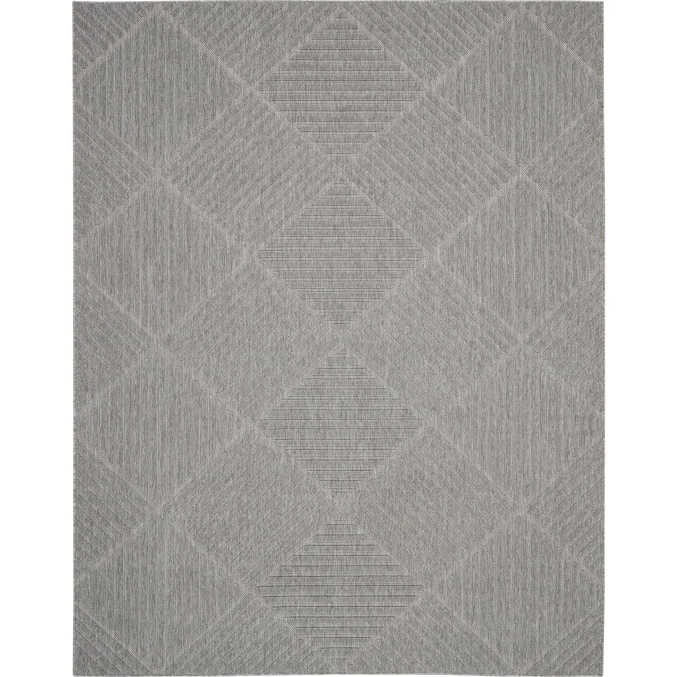 Nourison Palamos Textured Geometric Stripes Indoor/ Outdoor Area Rug