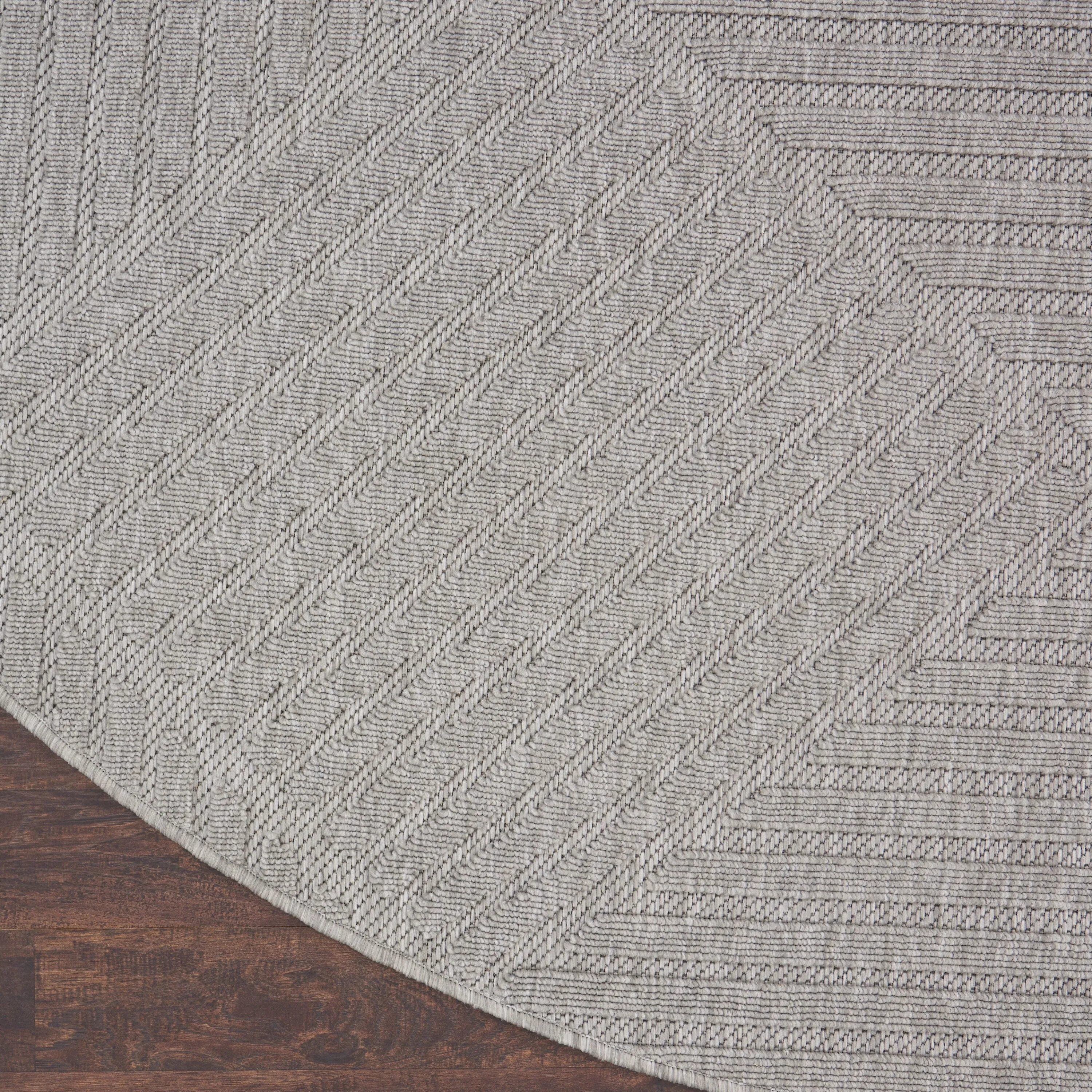 Nourison Palamos Textured Geometric Stripes Indoor/ Outdoor Area Rug