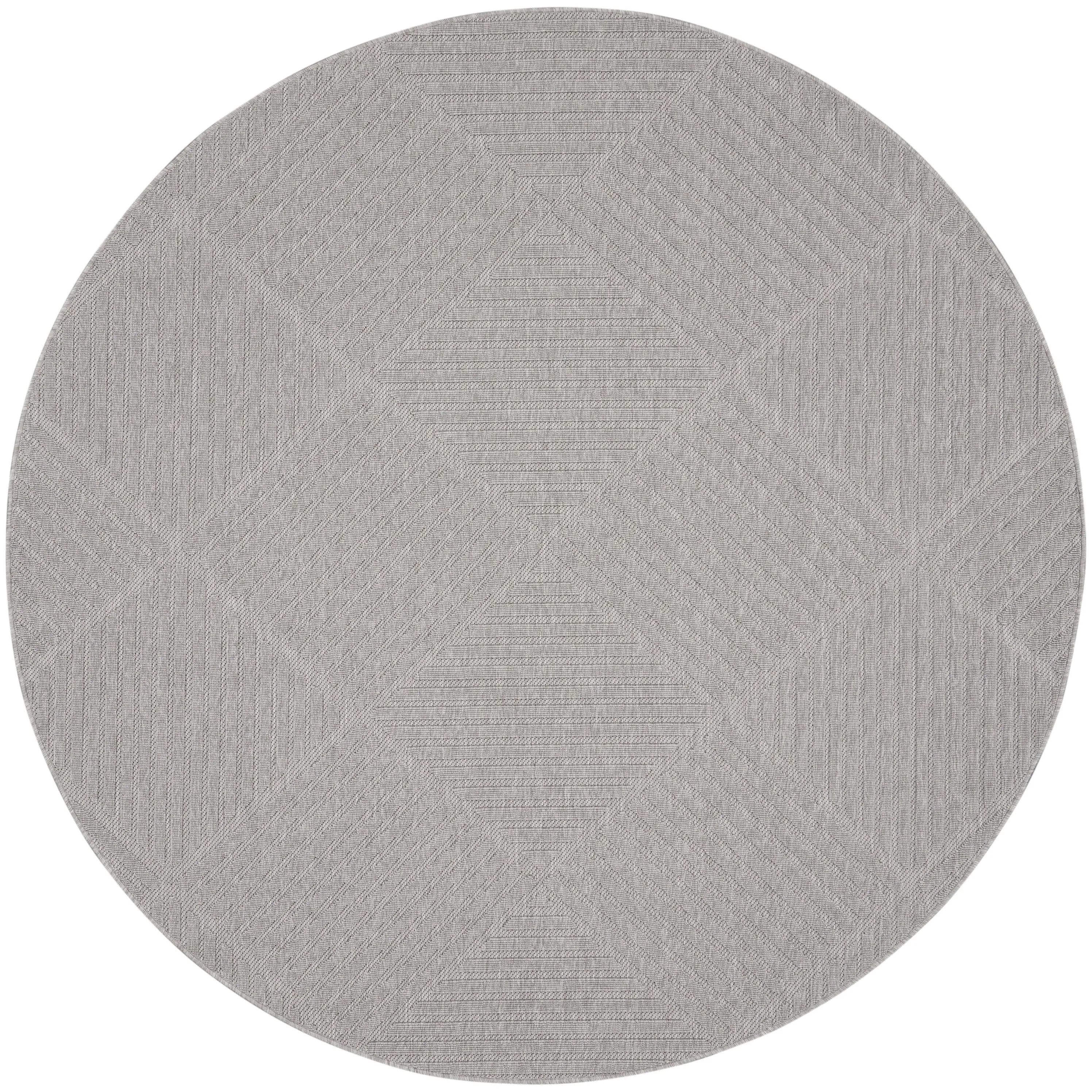 Nourison Palamos Textured Geometric Stripes Indoor/ Outdoor Area Rug