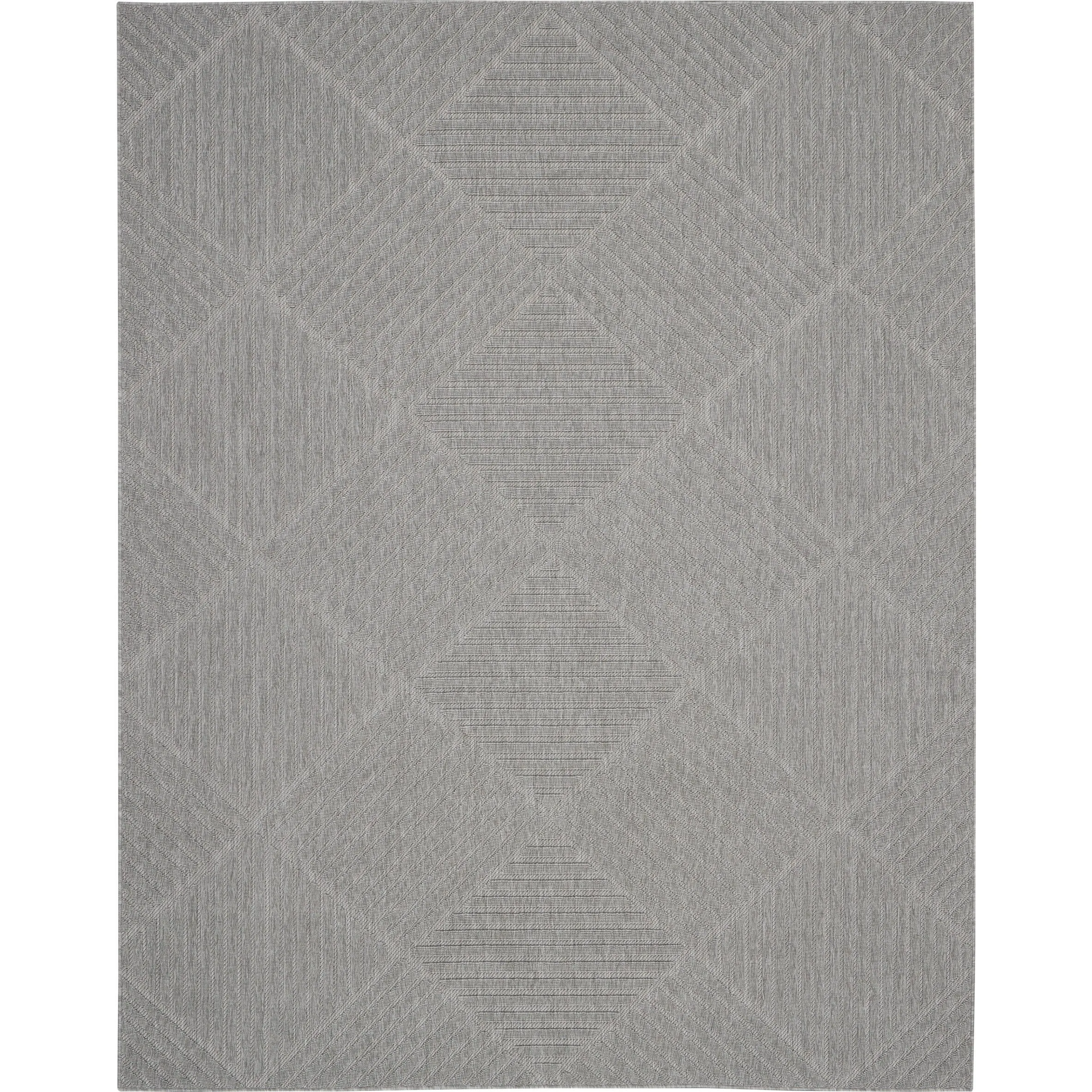 Nourison Palamos Textured Geometric Stripes Indoor/ Outdoor Area Rug