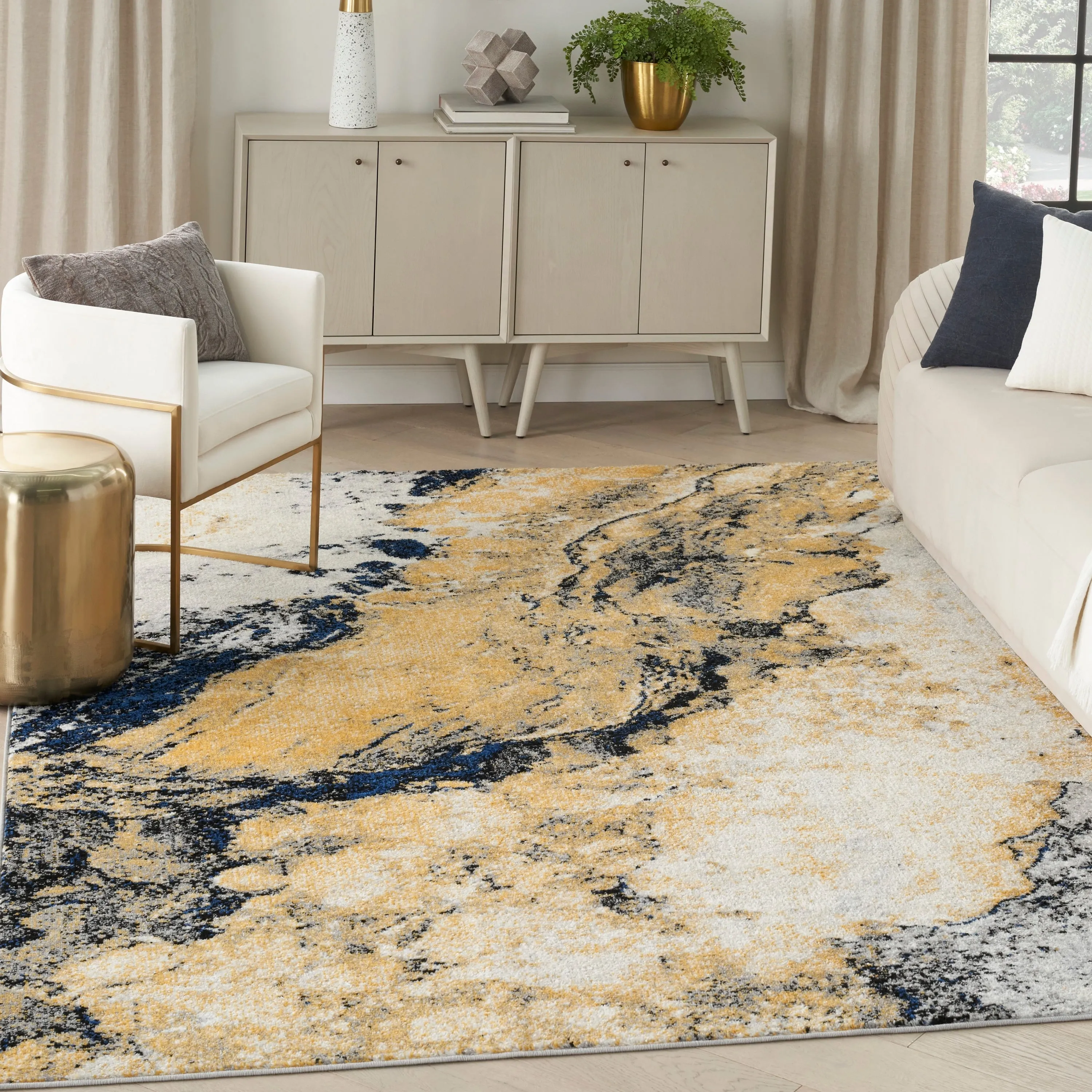 Nourison Passion Indoor only Multicolored Abstract Area Rug