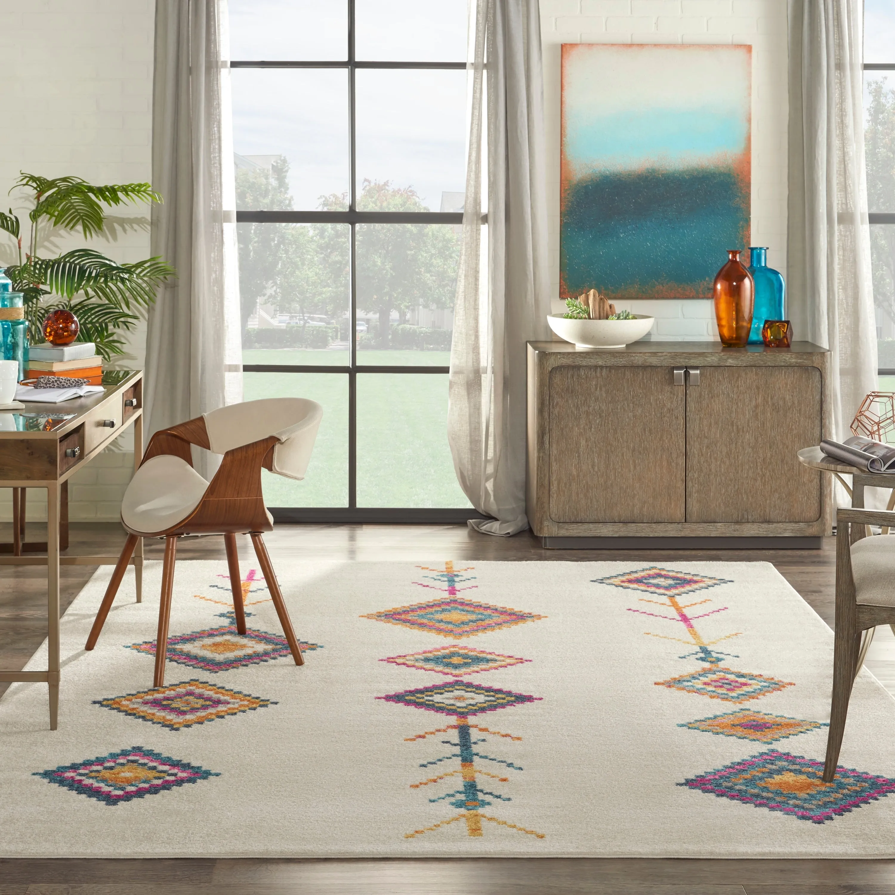 Nourison Passion Moroccan Geometric Tribal Area Rug