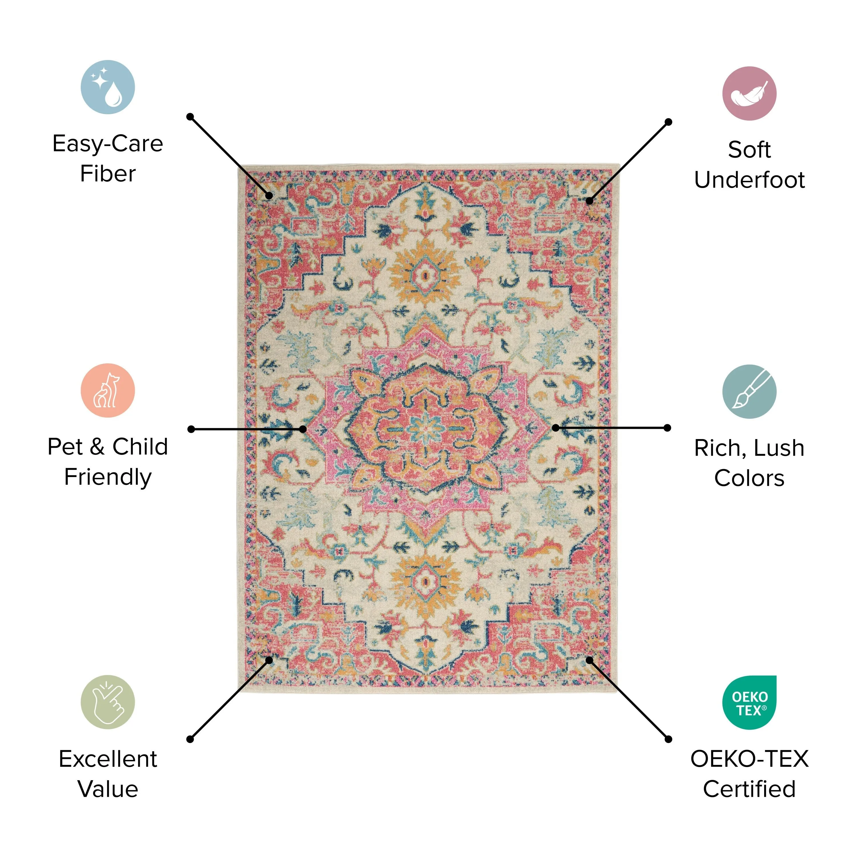 Nourison Passion Moroccan Geometric Tribal Area Rug