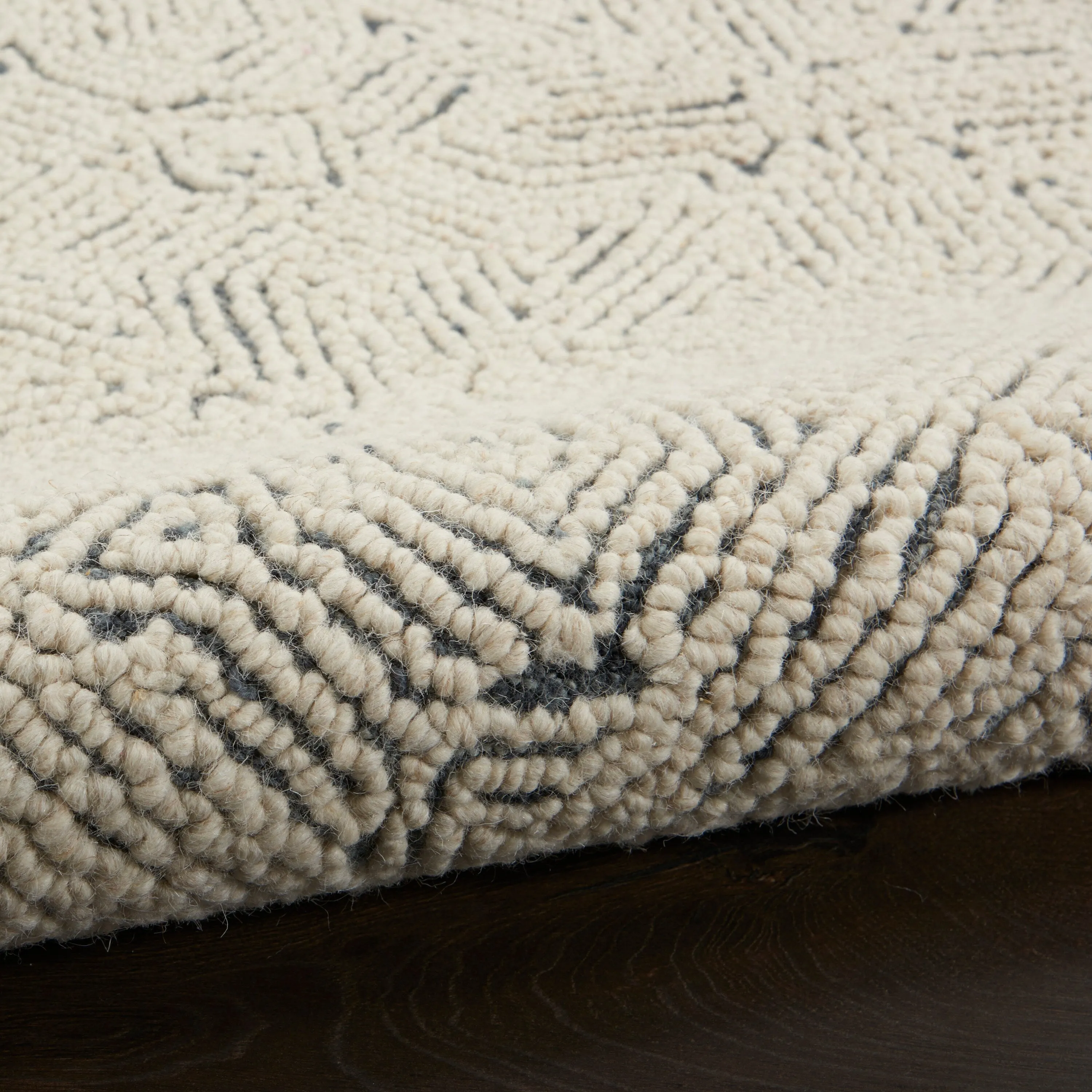Nourison Vail Geometric Textured Wool Area Rug