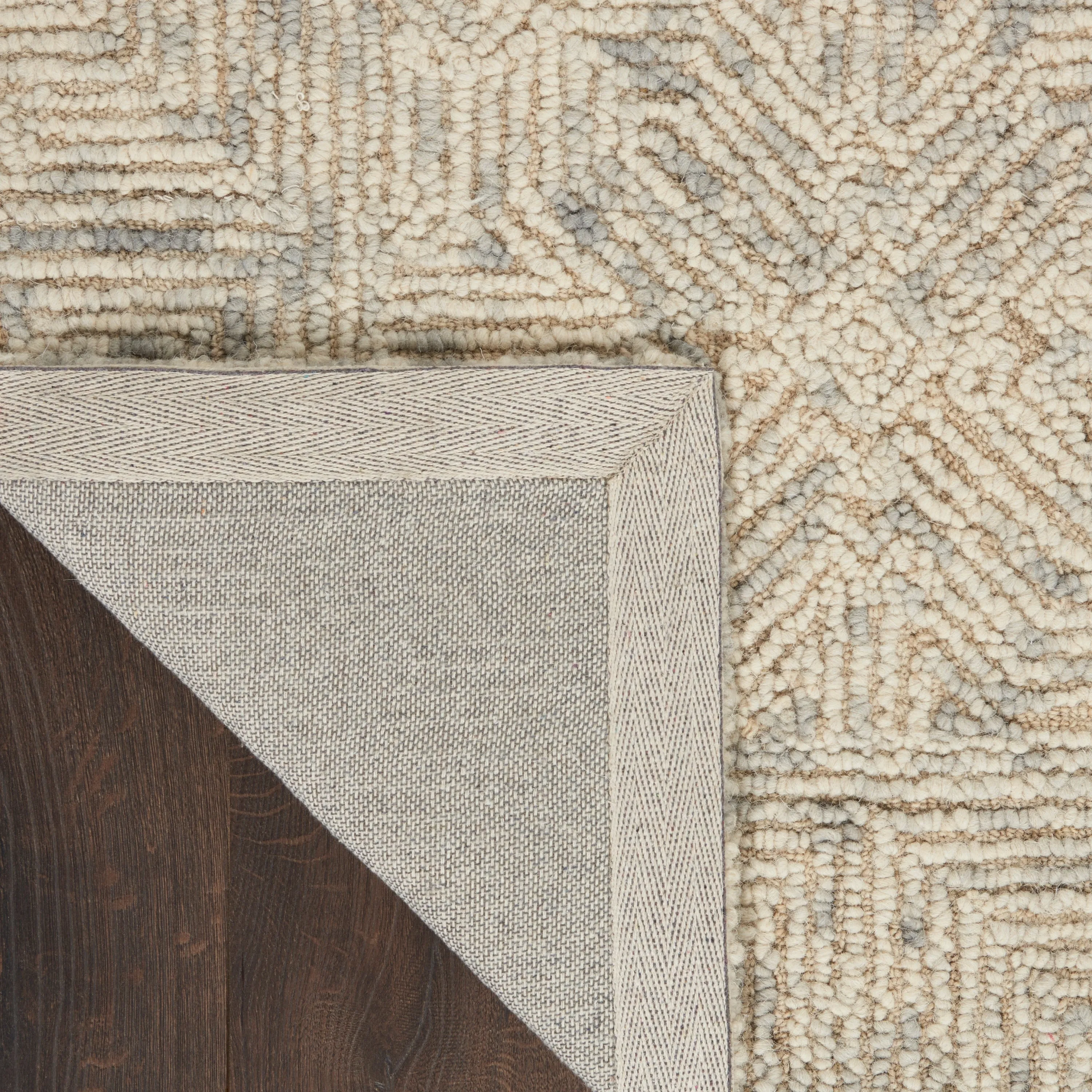 Nourison Vail Geometric Textured Wool Area Rug