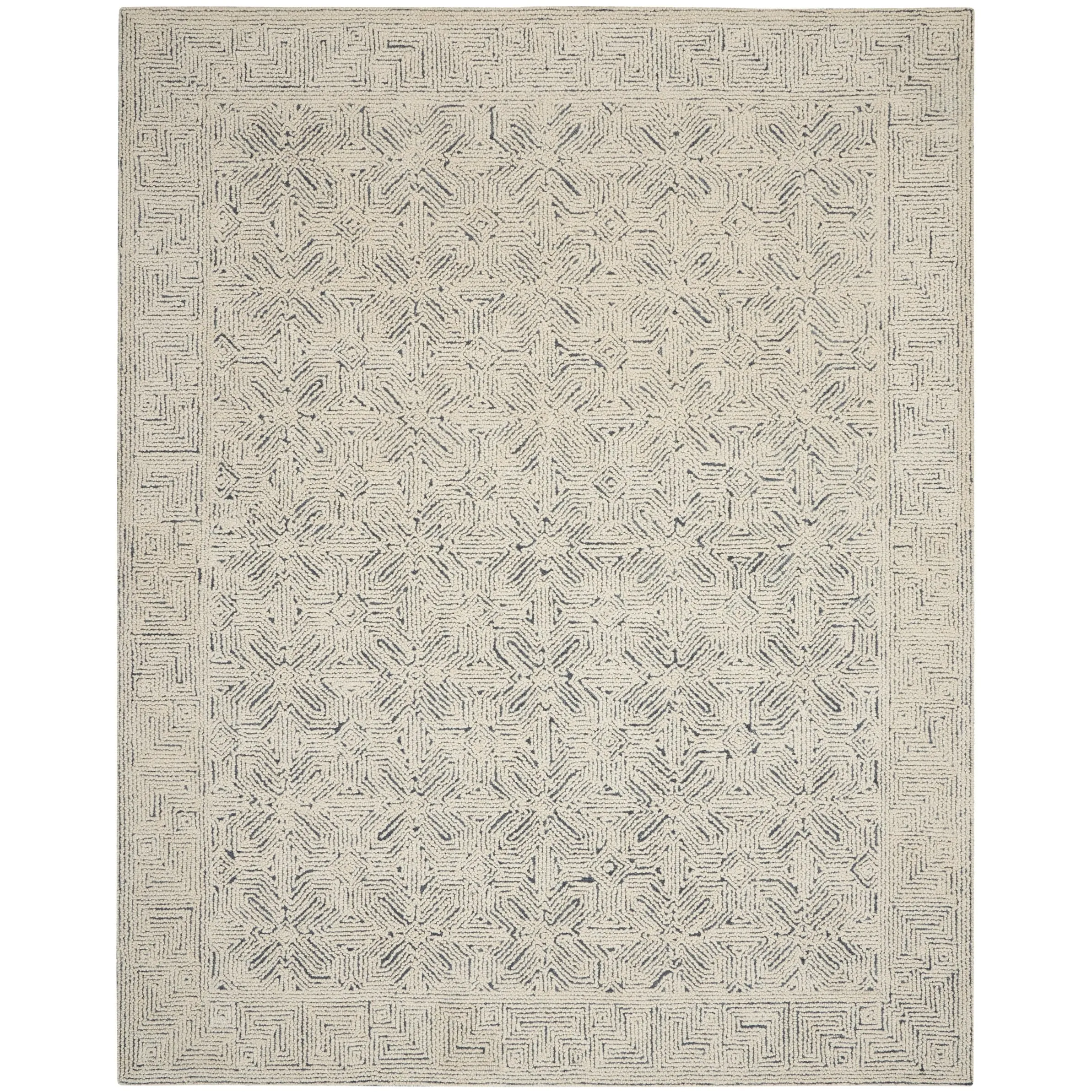 Nourison Vail Geometric Textured Wool Area Rug