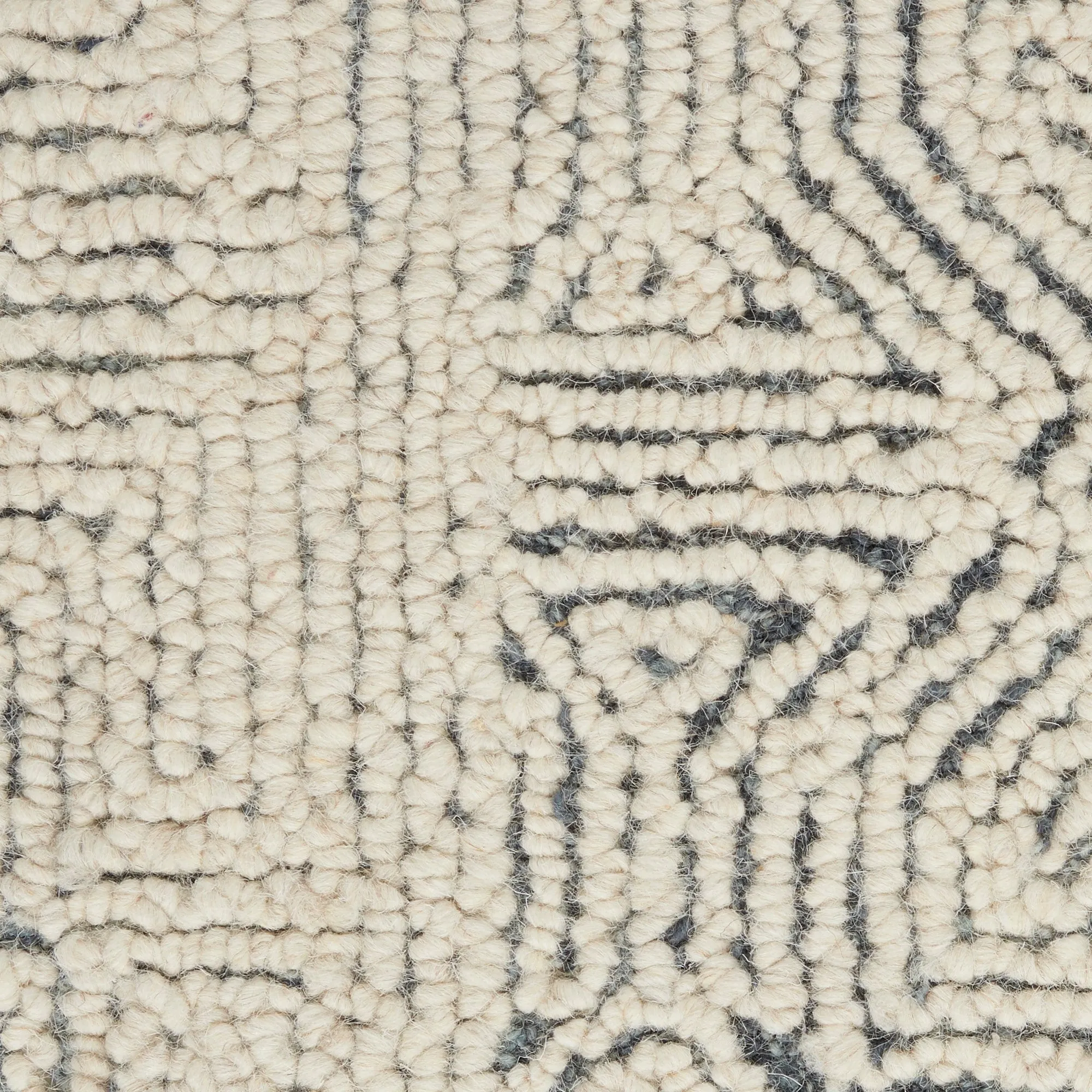 Nourison Vail Geometric Textured Wool Area Rug