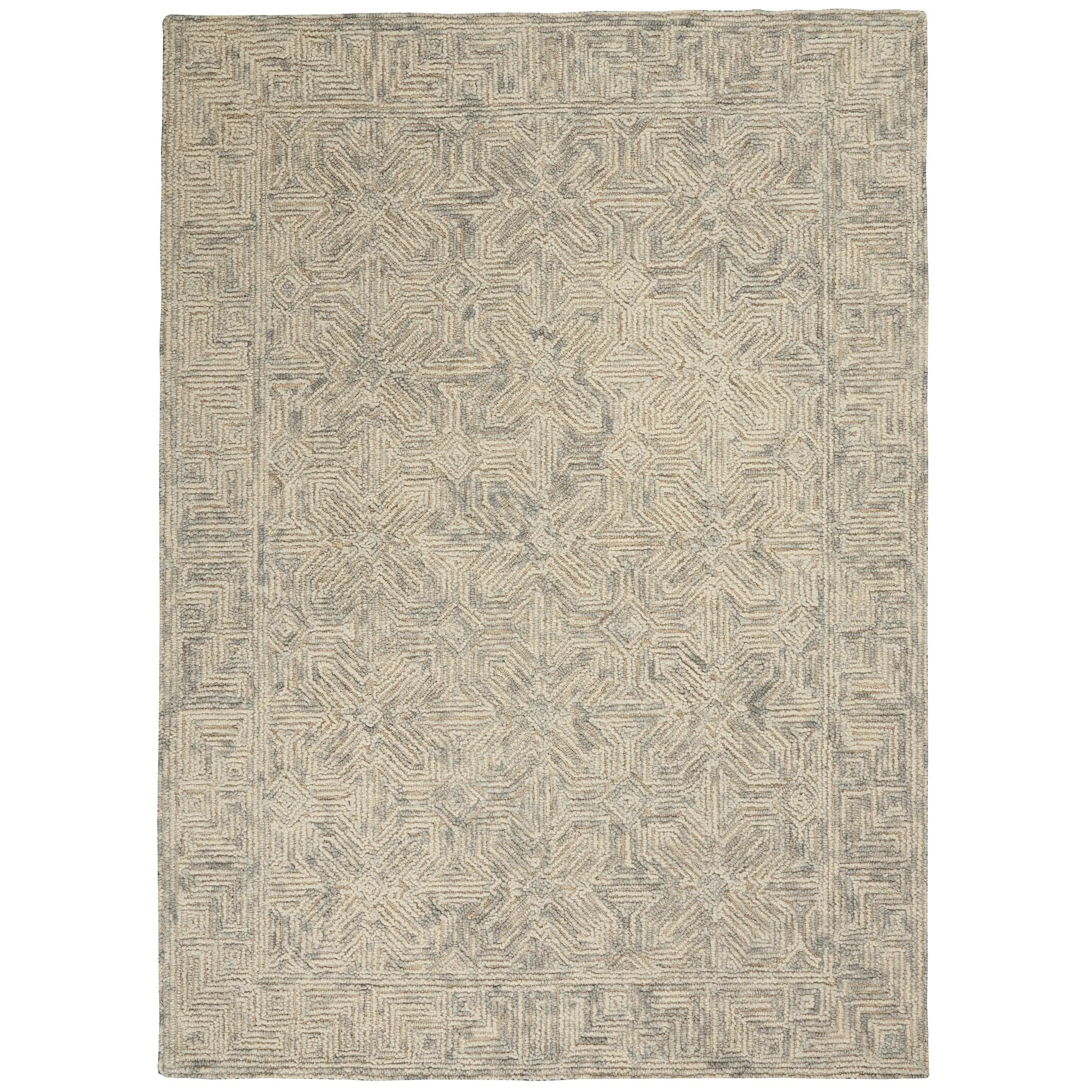 Nourison Vail Geometric Textured Wool Area Rug