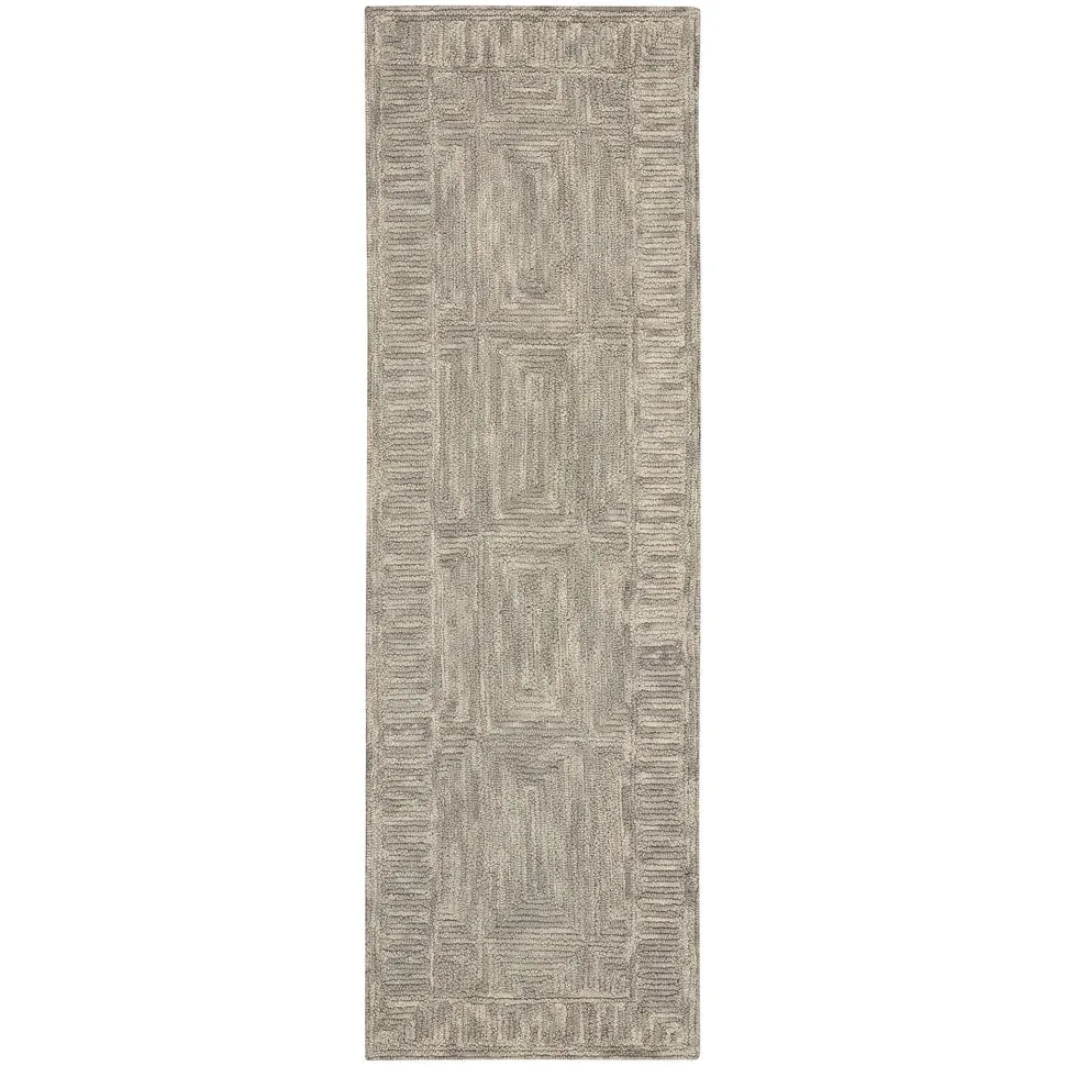 Nourison Vail Textured Modern Hand-tufted Looped Wool Area Rug