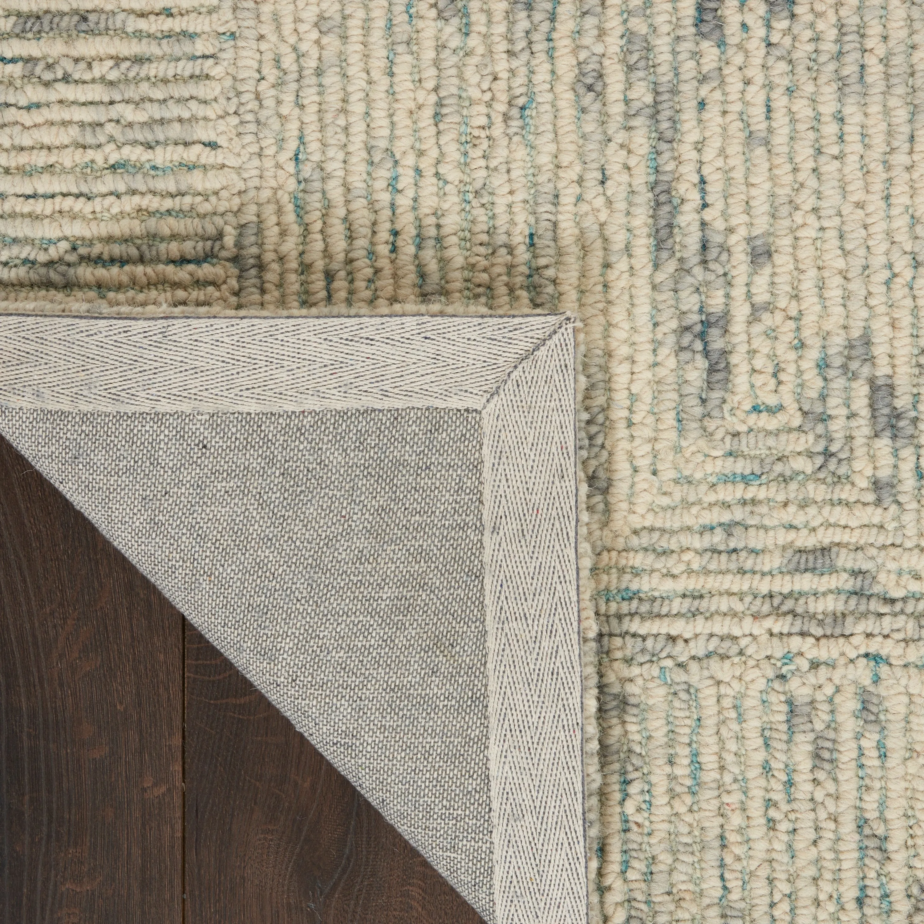 Nourison Vail Textured Modern Hand-tufted Looped Wool Area Rug