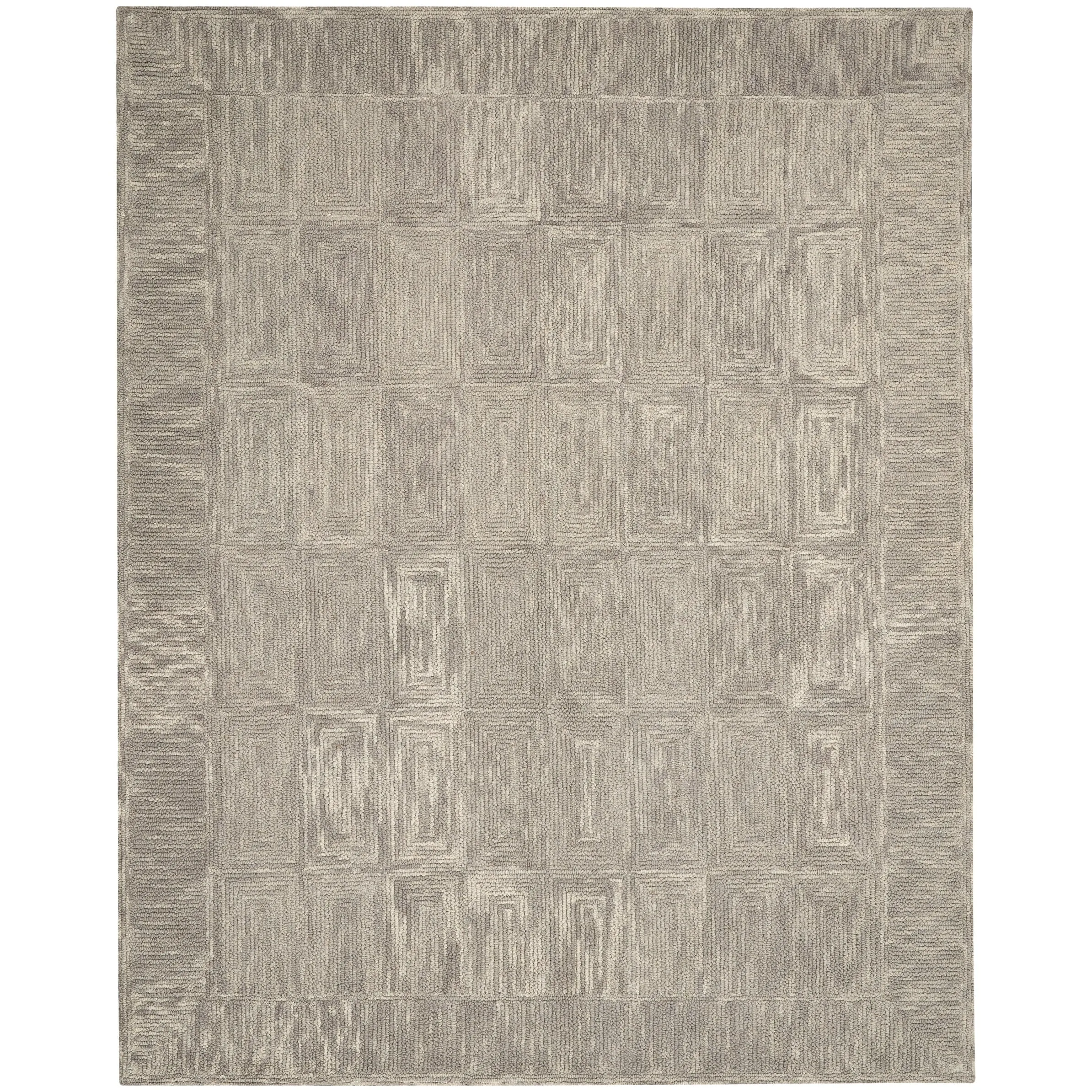 Nourison Vail Textured Modern Hand-tufted Looped Wool Area Rug