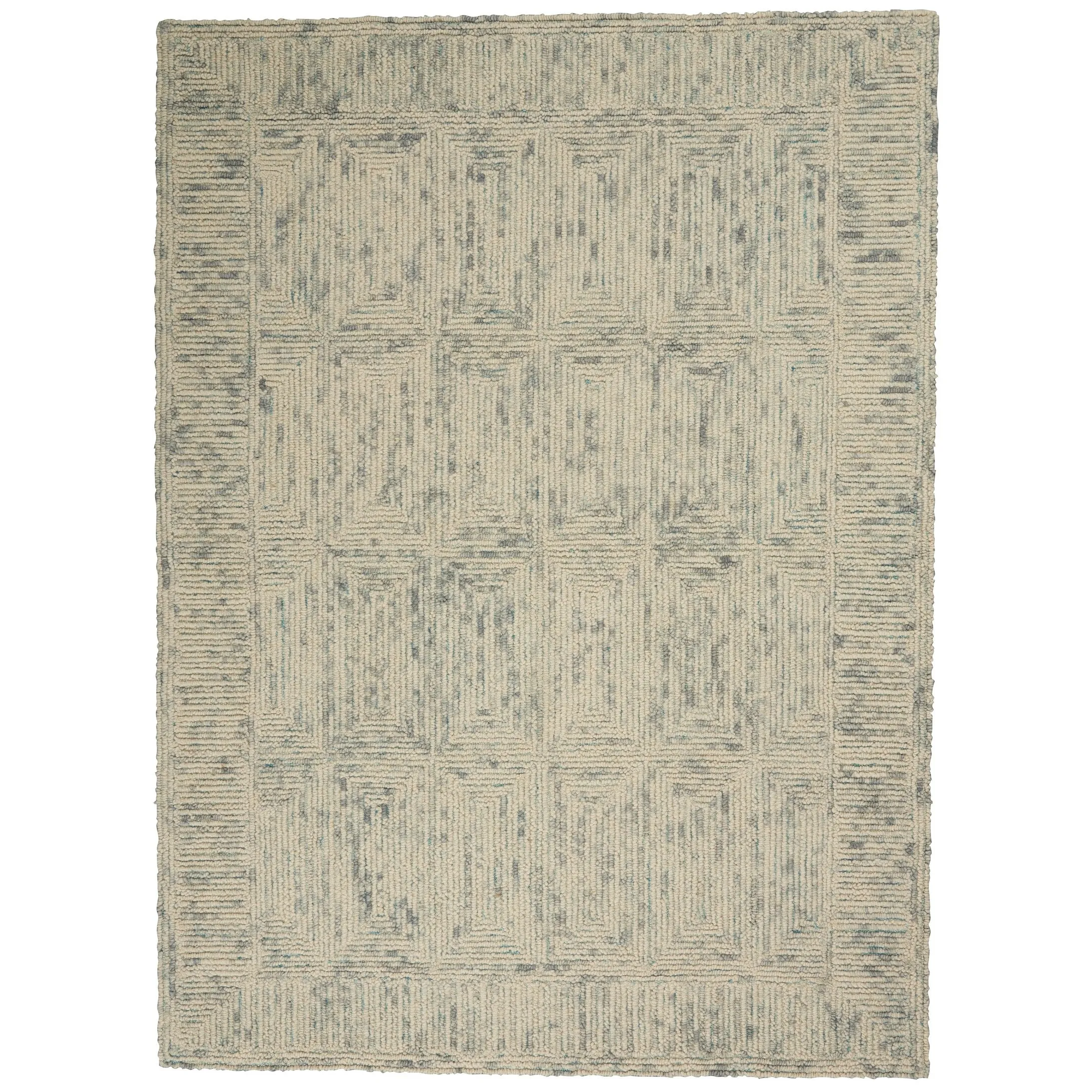 Nourison Vail Textured Modern Hand-tufted Looped Wool Area Rug