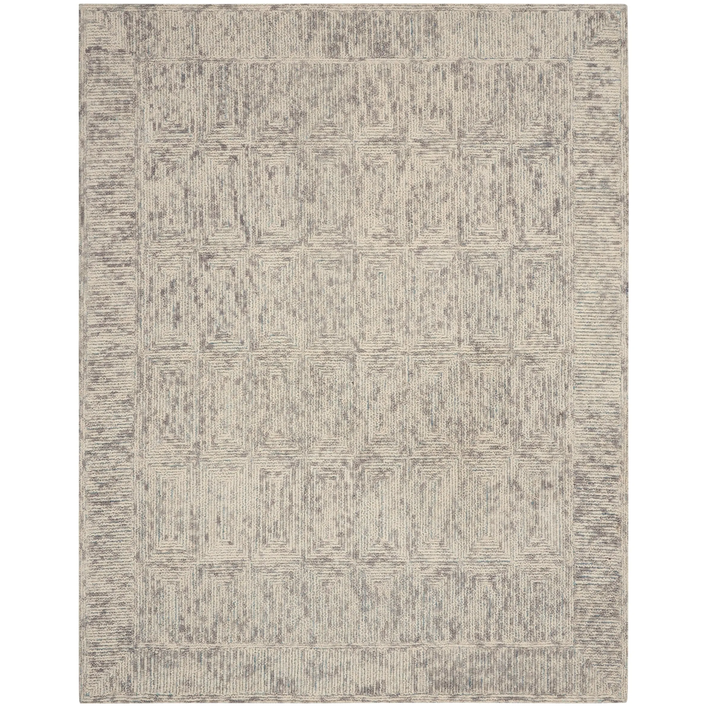 Nourison Vail Textured Modern Hand-tufted Looped Wool Area Rug