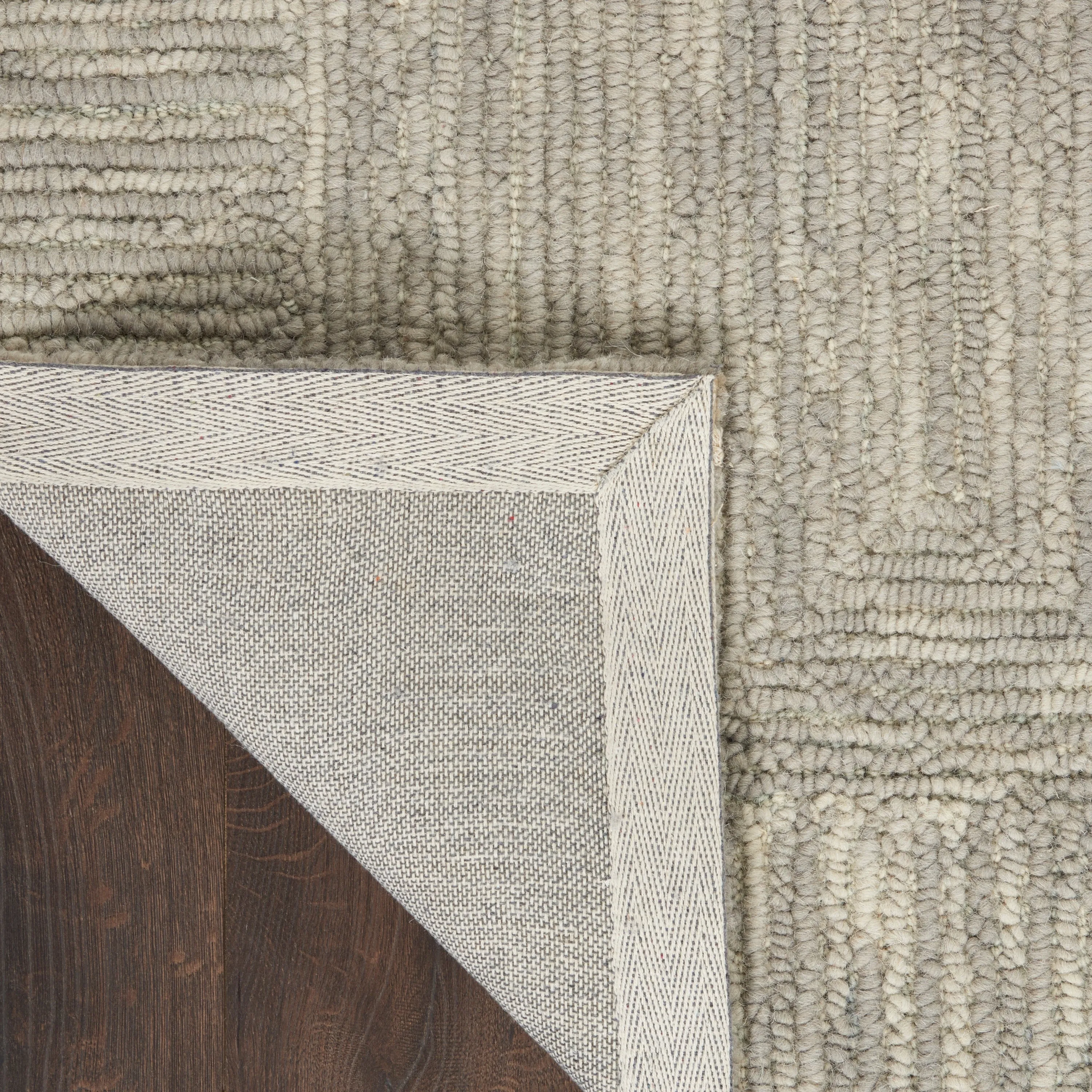 Nourison Vail Textured Modern Hand-tufted Looped Wool Area Rug