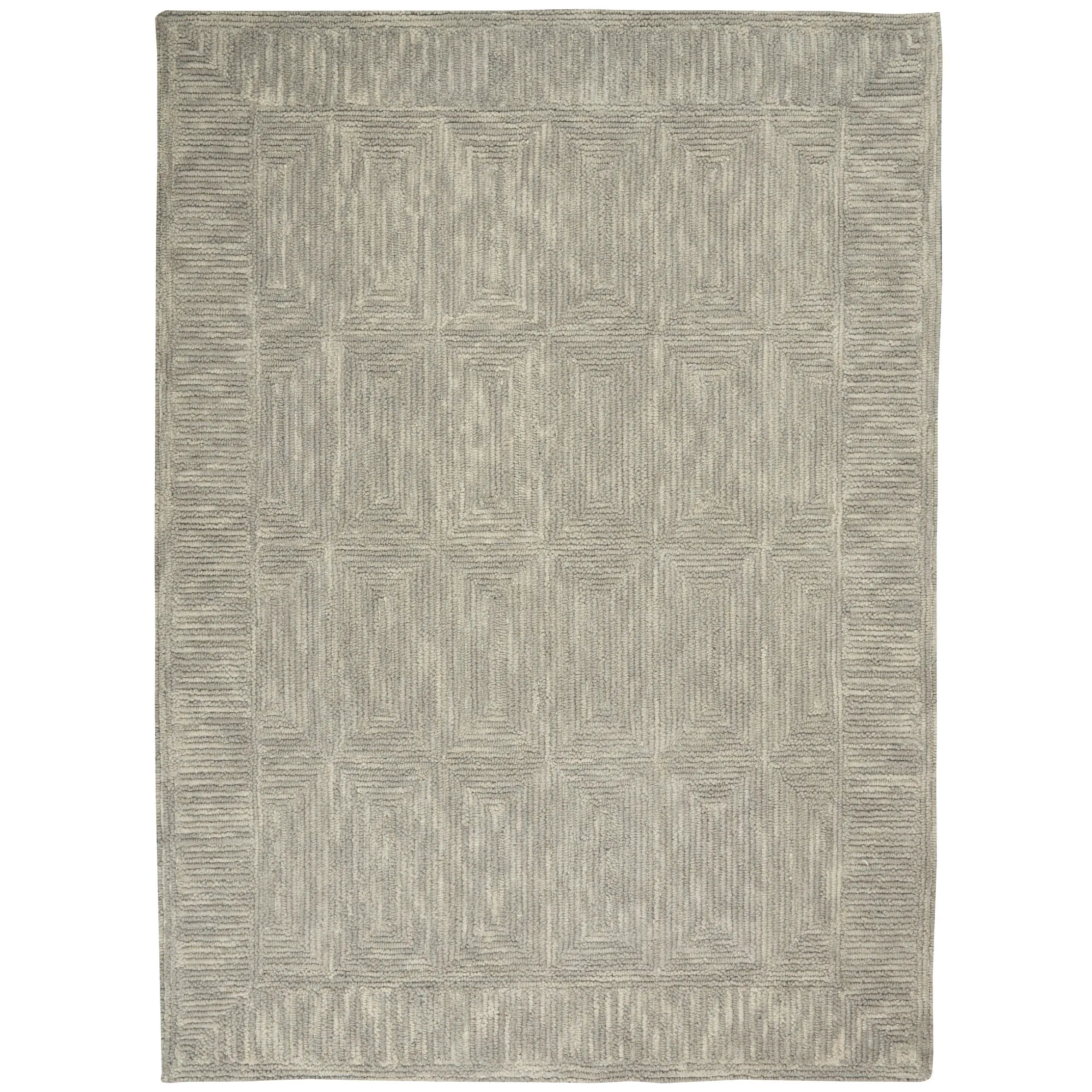 Nourison Vail Textured Modern Hand-tufted Looped Wool Area Rug