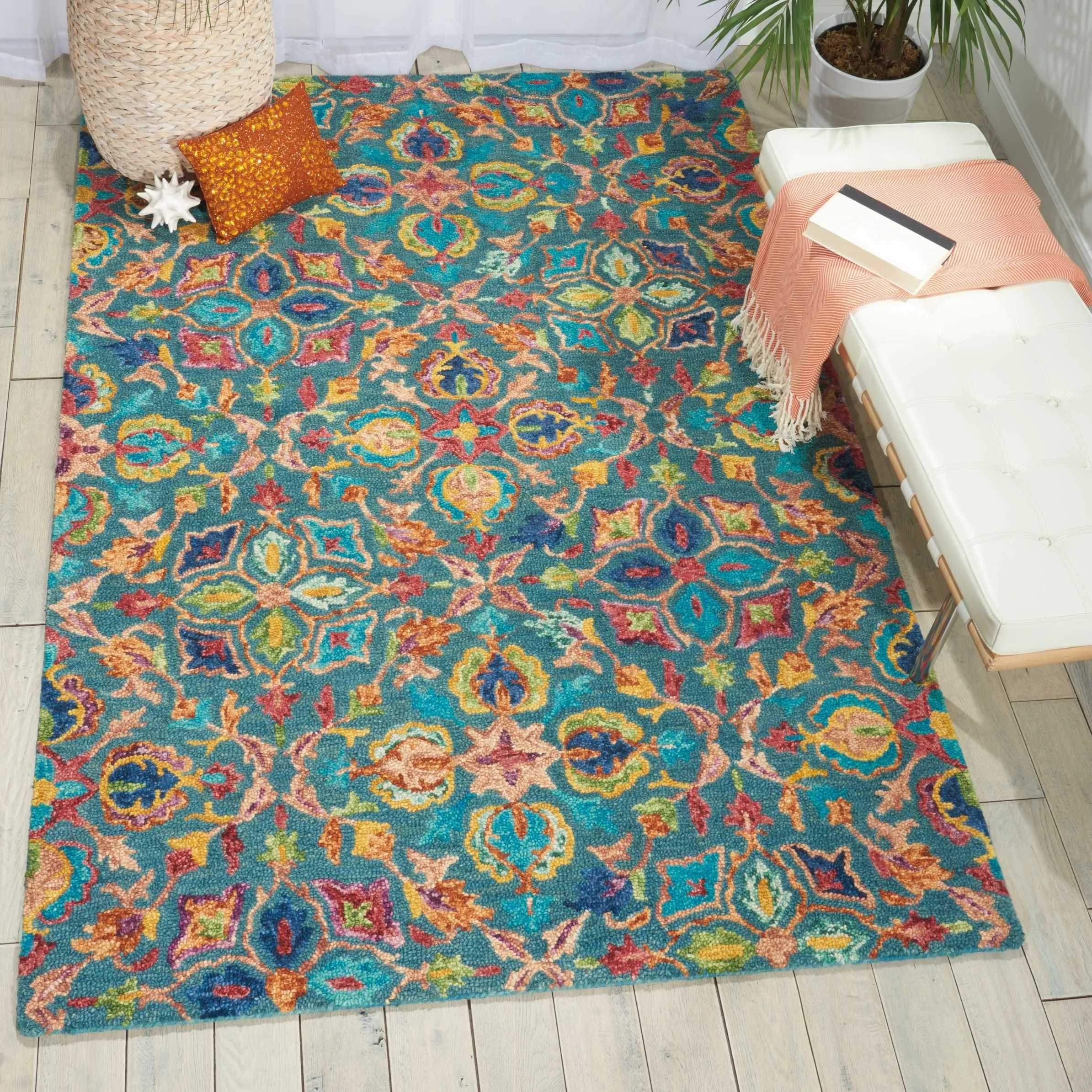 Nourison Vivid Hand-tufted Floral Wool Area Rug